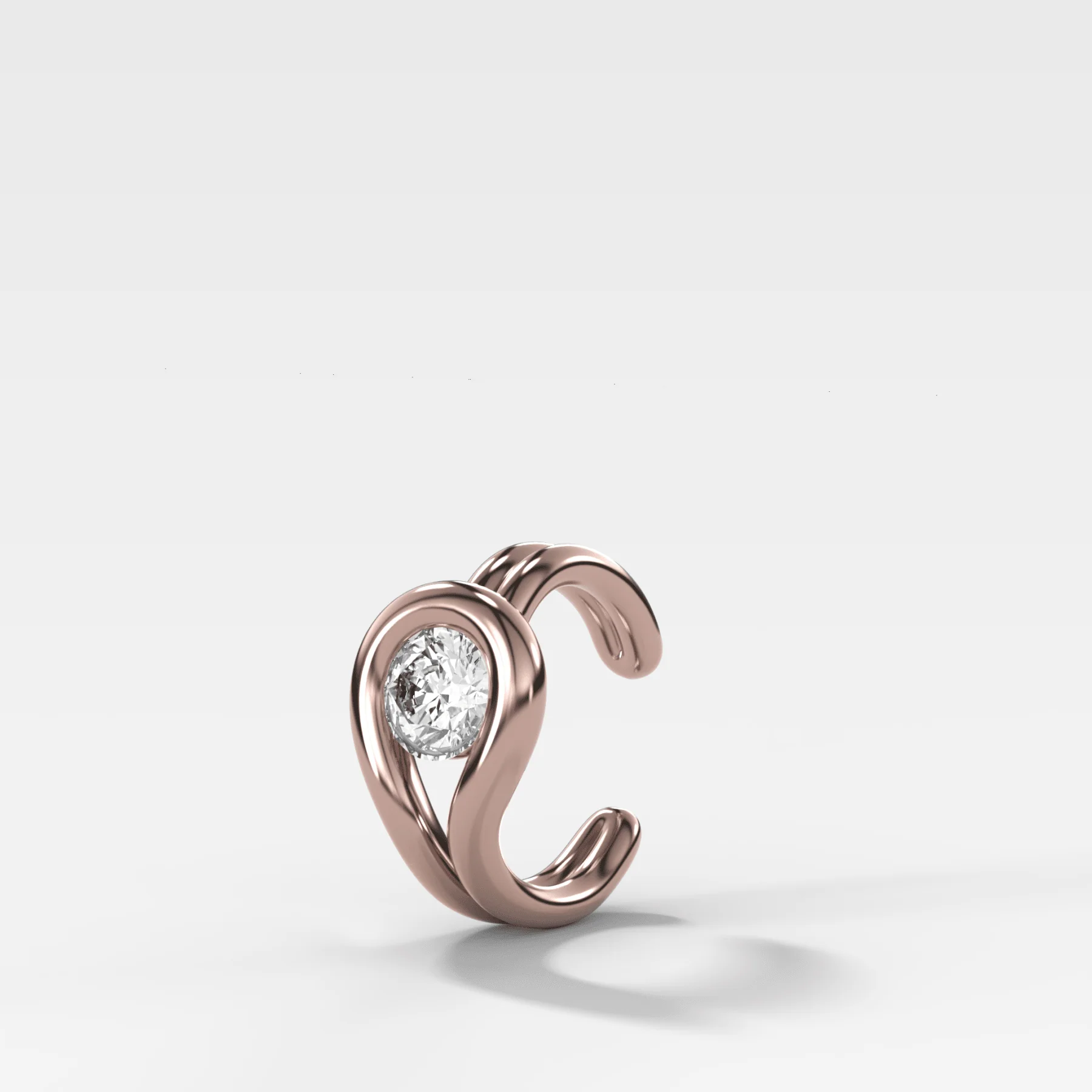 Lasso Round Diamond Ear Cuff Single - Image 3