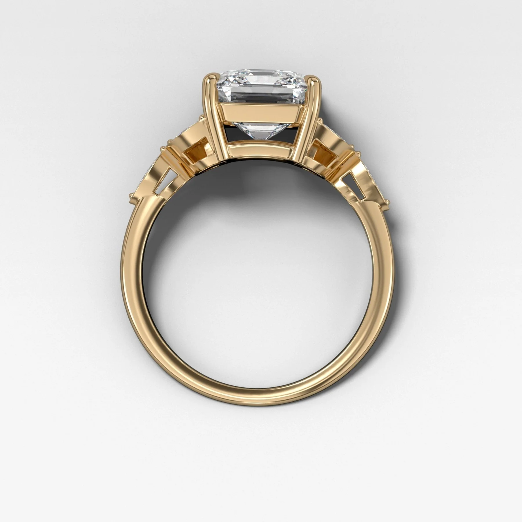 Laurel Engagement Ring With Asscher Cut Diamond - Image 2