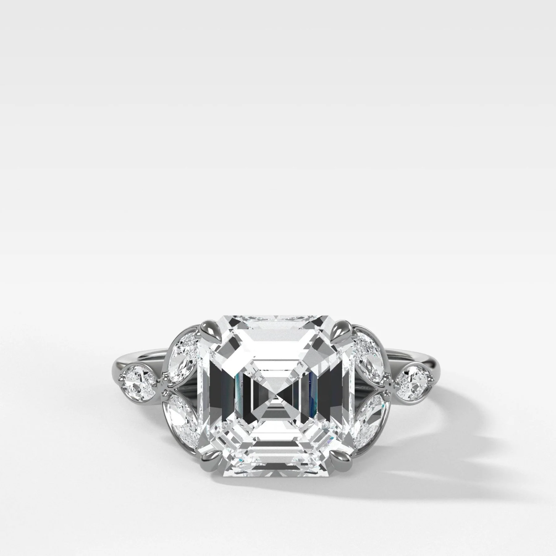 Laurel Engagement Ring With Asscher Cut Diamond - Image 3