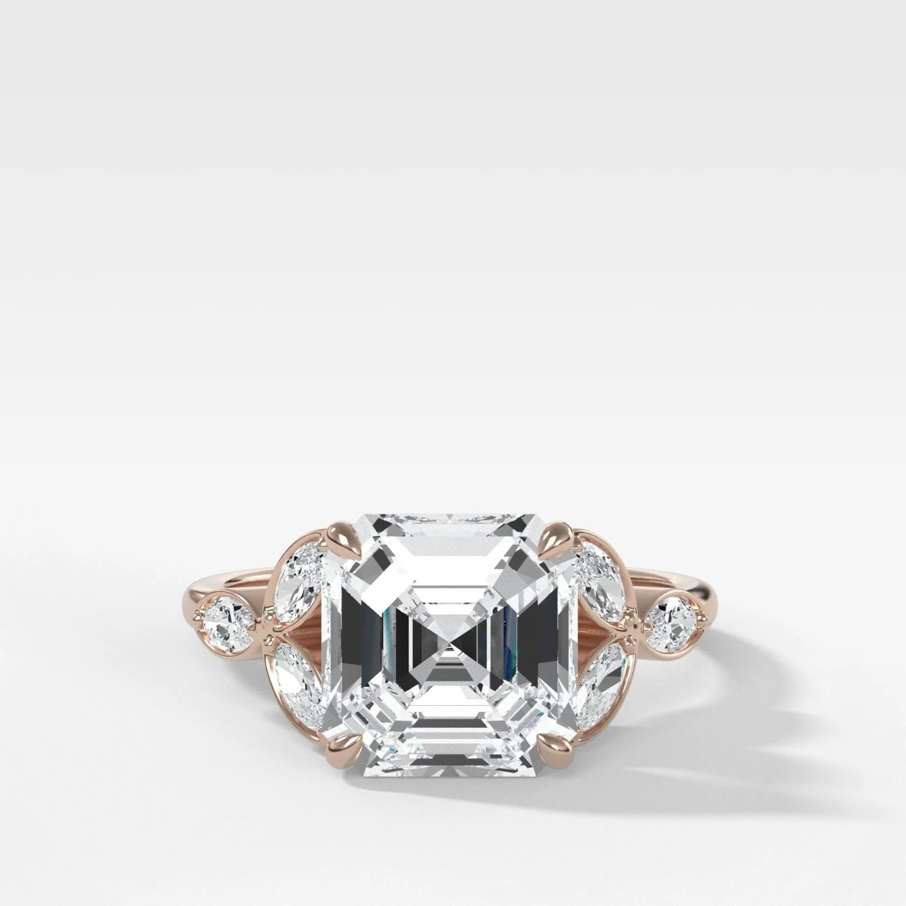 Laurel Engagement Ring With Asscher Cut Diamond - Image 4