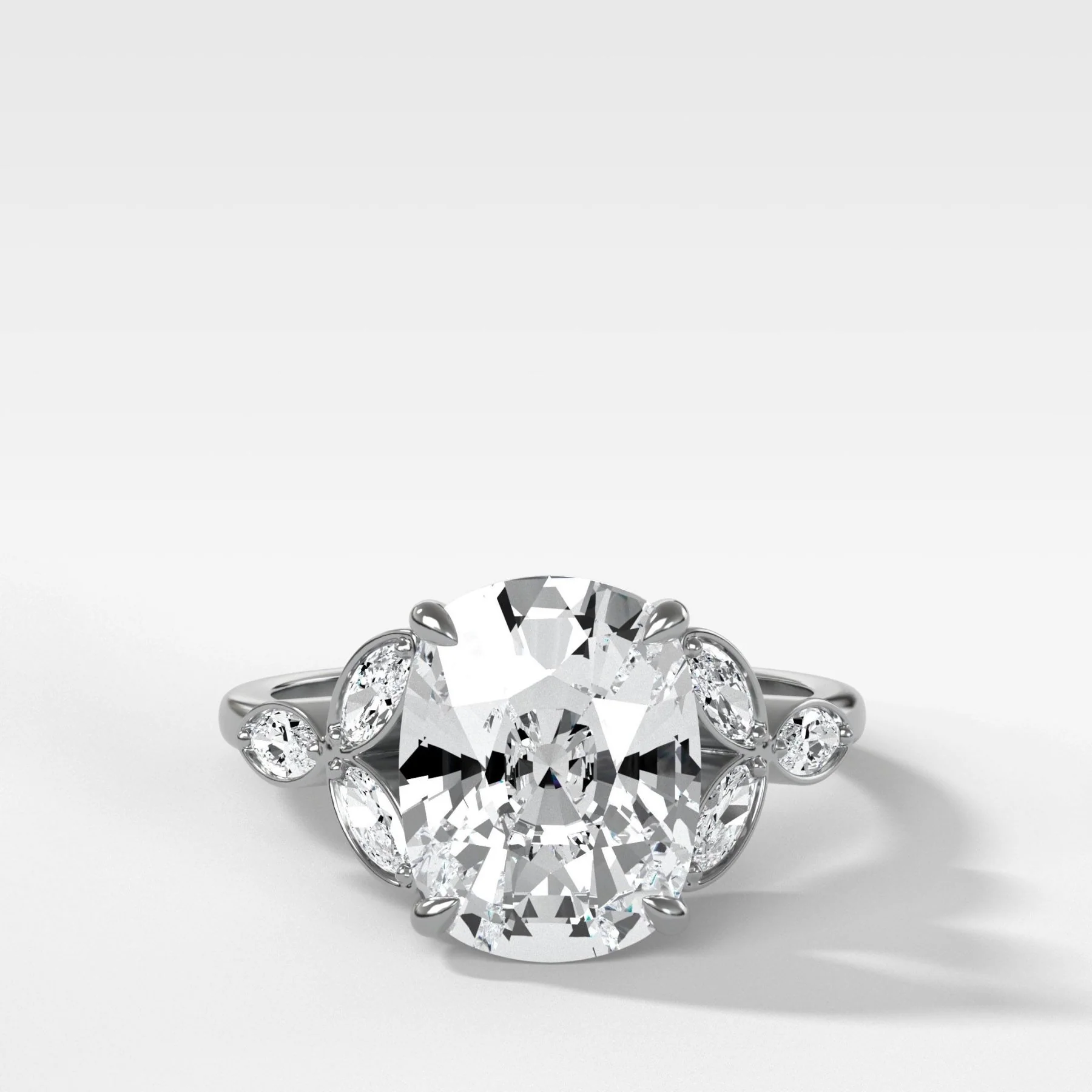 Laurel Engagement Ring With Elongated Cushion Cut Diamond - Image 2