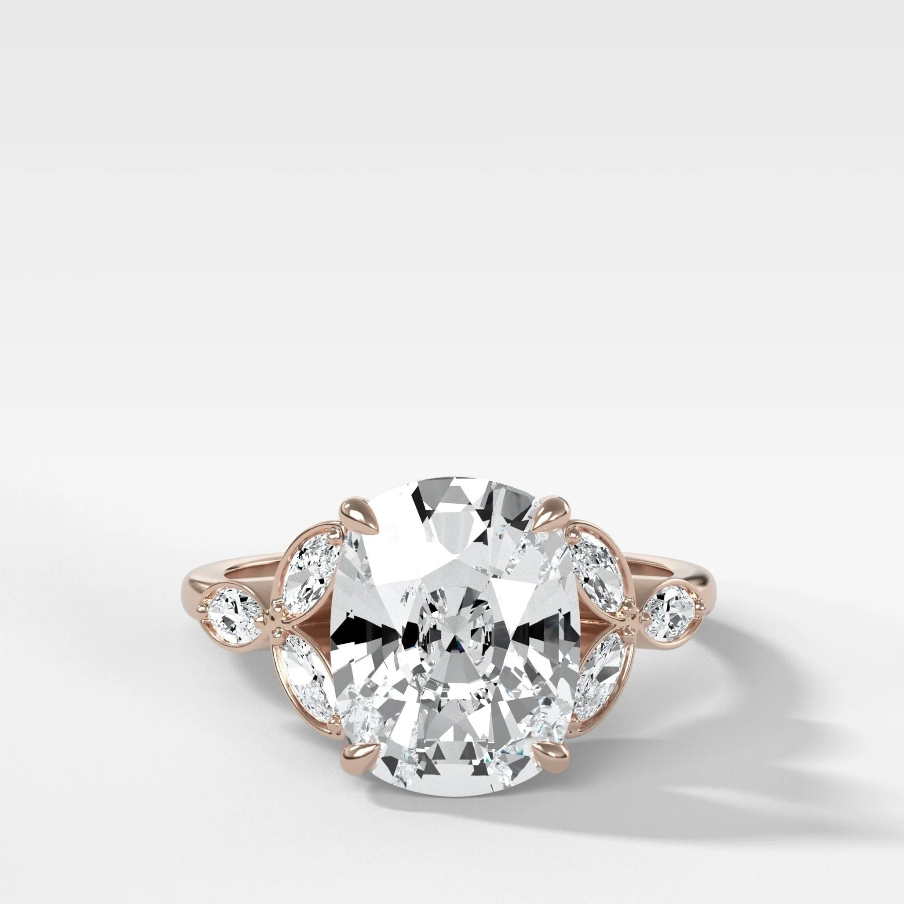 Laurel Engagement Ring With Elongated Cushion Cut Diamond - Image 3