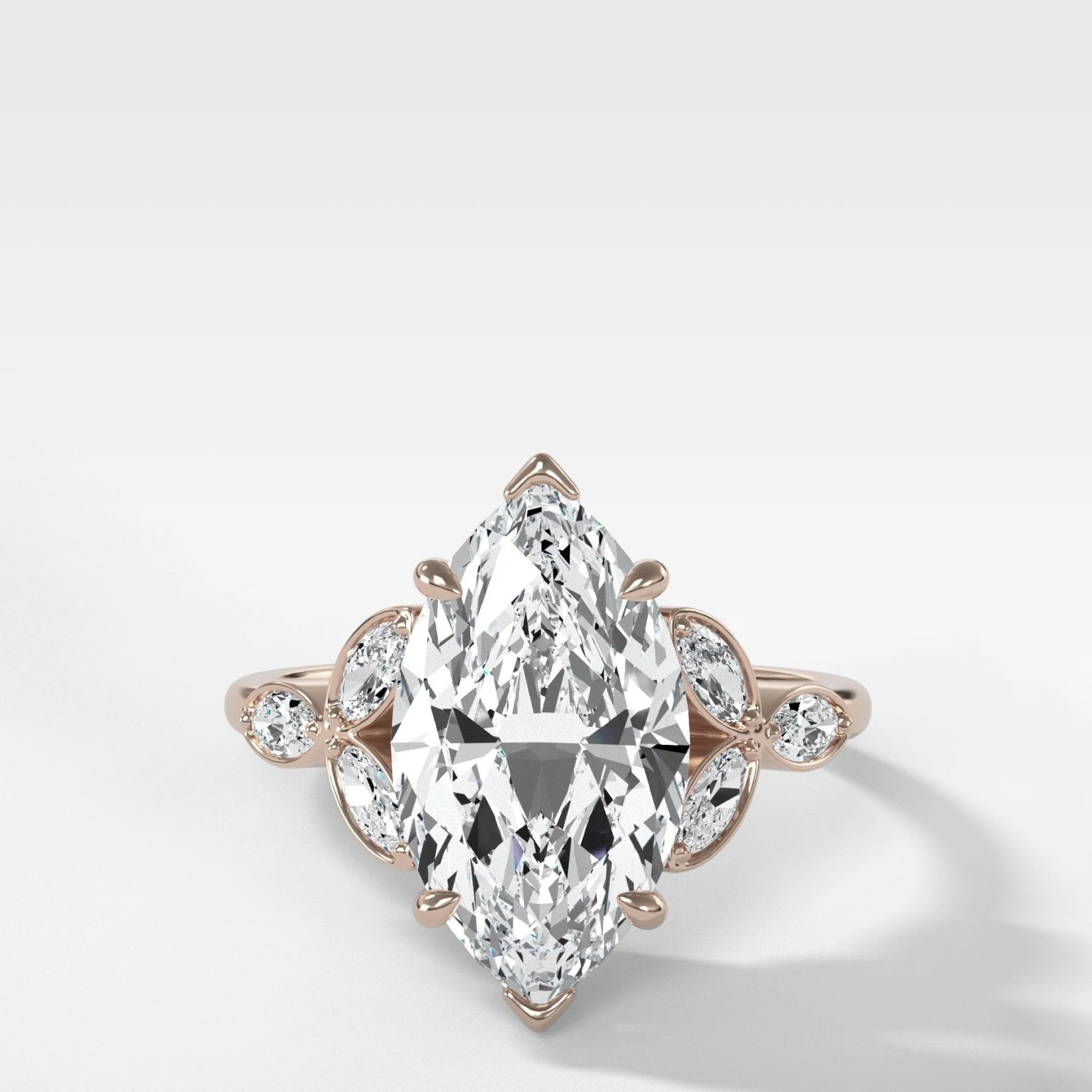 Laurel Engagement Ring With North South Marquise Cut Diamond - Image 5