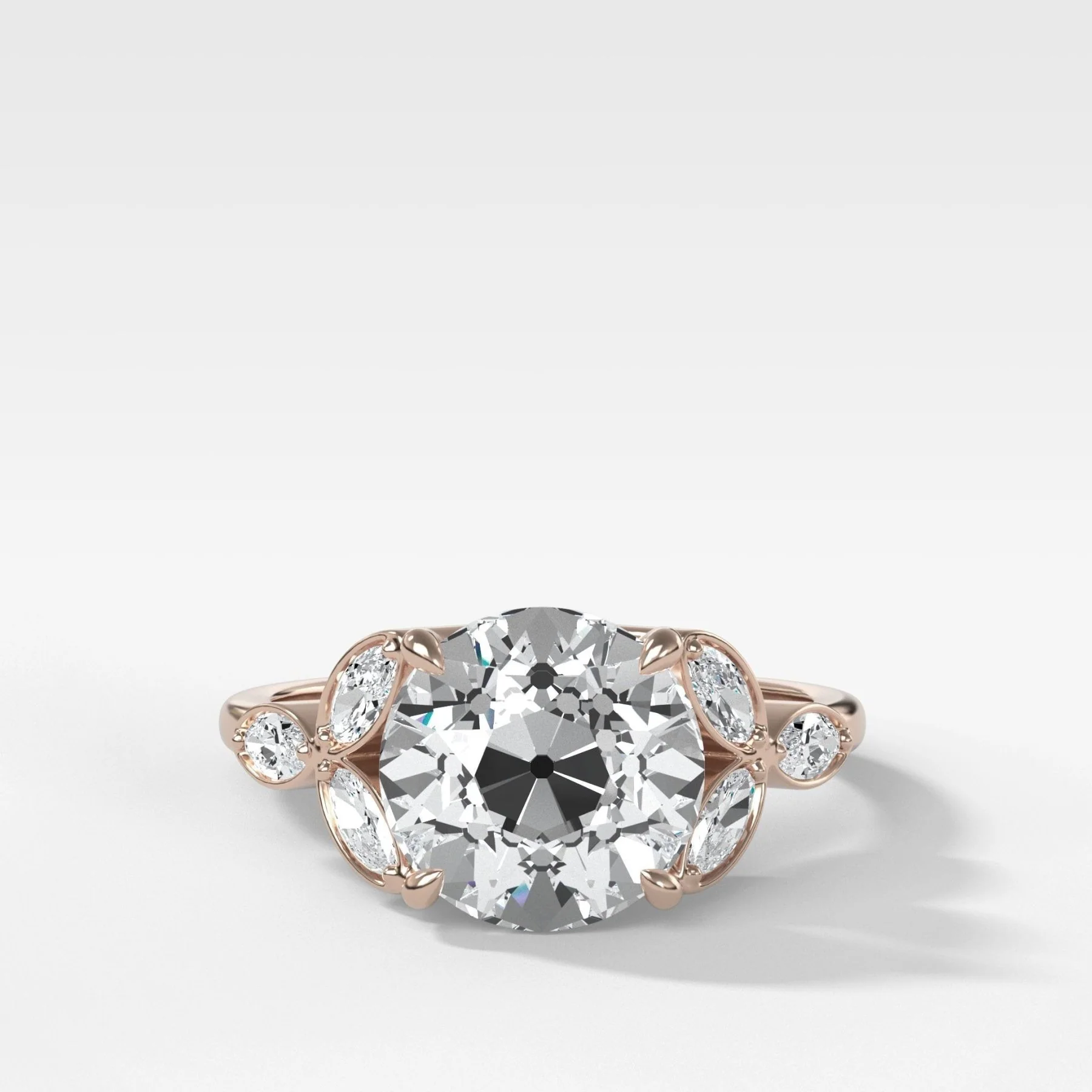 Laurel Engagement Ring With Old Euro Cut Diamond - Image 4