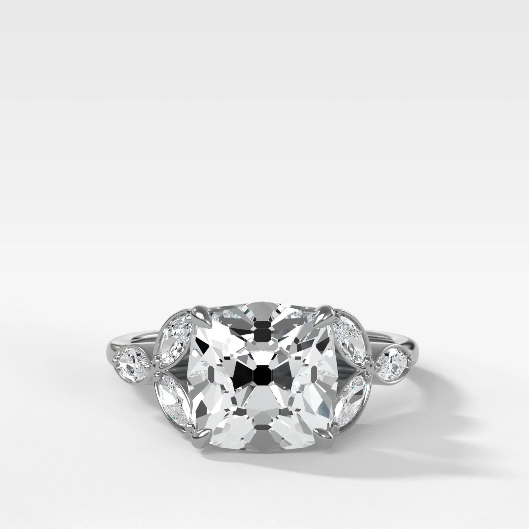 Laurel Engagement Ring With Old Mine Cut Diamond - Image 3