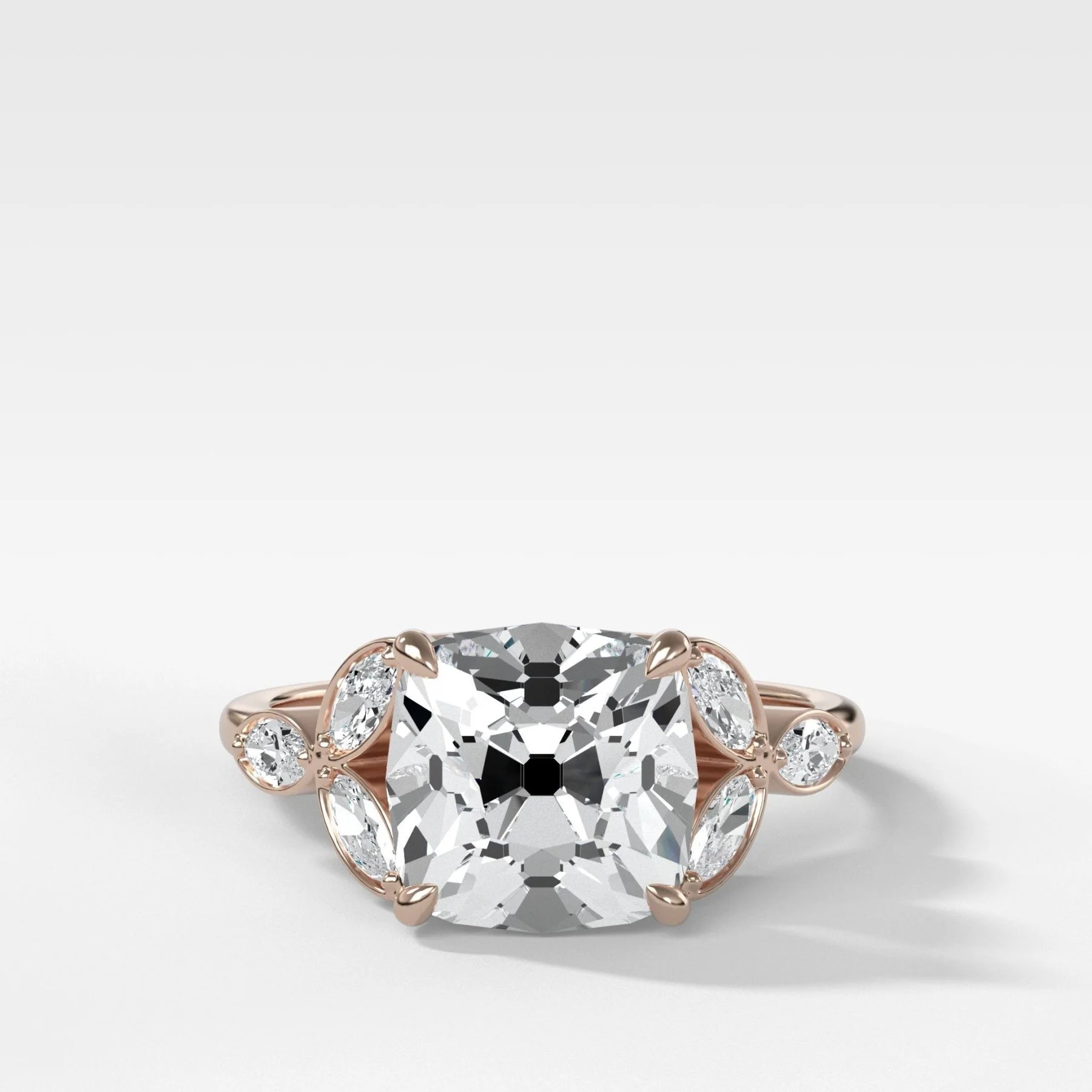 Laurel Engagement Ring With Old Mine Cut Diamond - Image 4