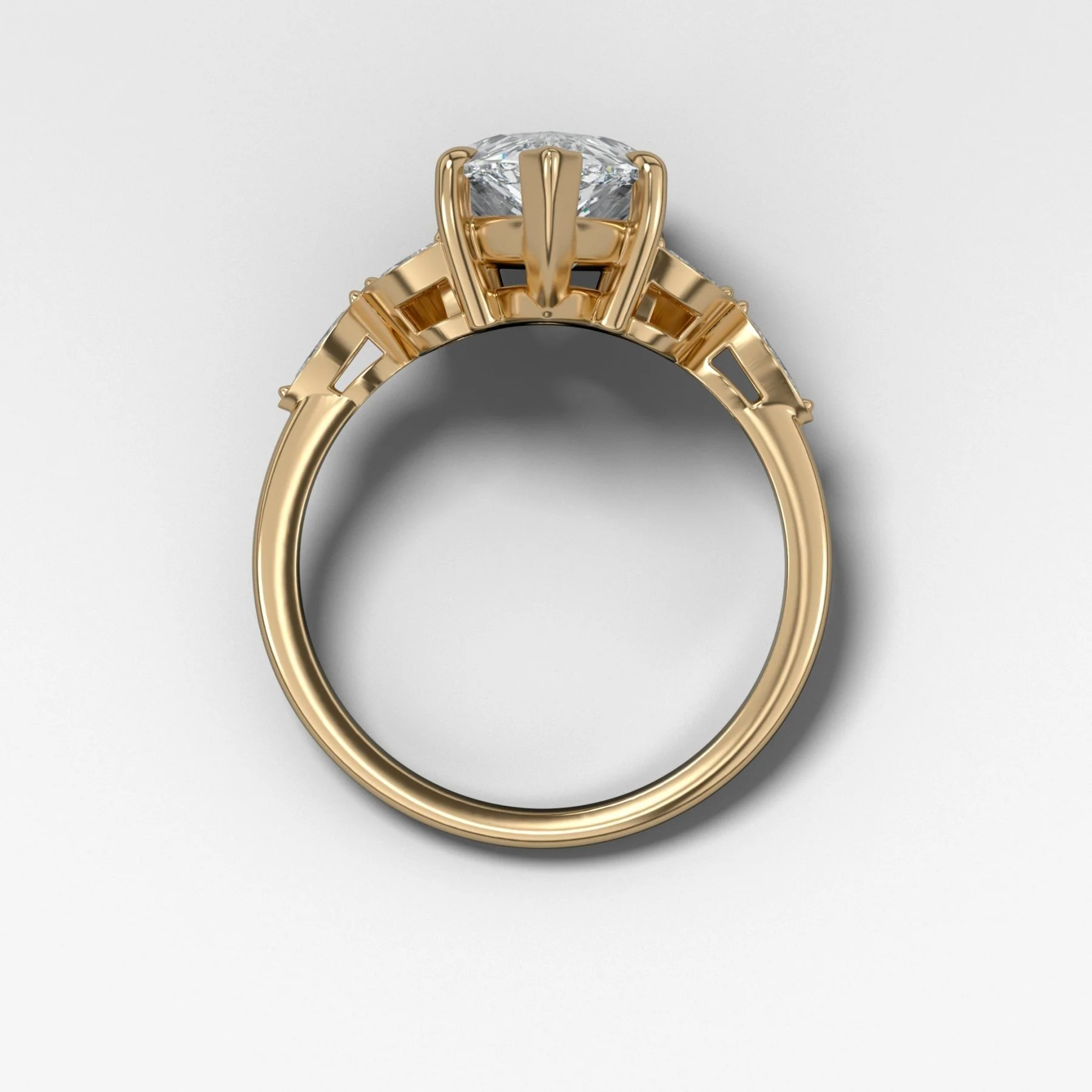 Laurel Engagement Ring With Pear Cut Diamond - Image 2