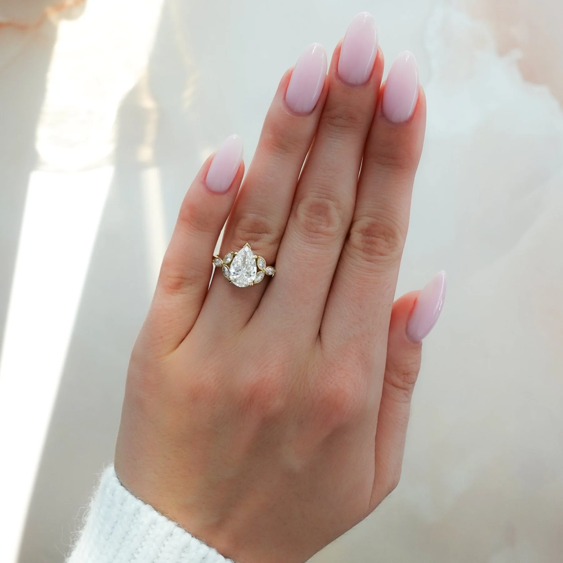 Laurel Engagement Ring With Pear Cut Diamond - Image 3
