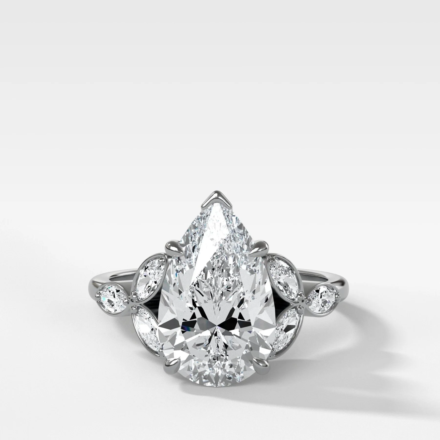 Laurel Engagement Ring With Pear Cut Diamond - Image 4