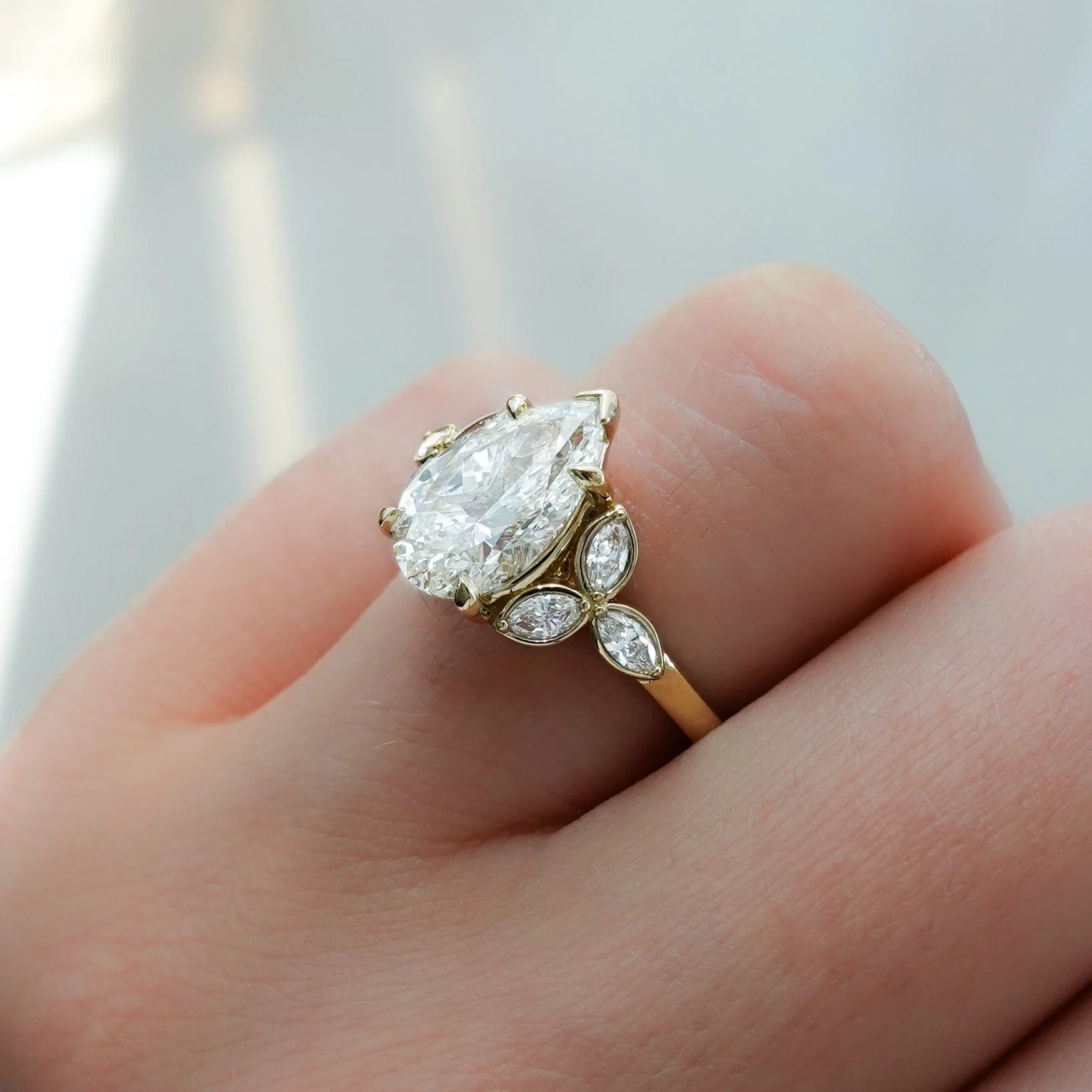 Laurel Engagement Ring With Pear Cut Diamond - Image 6