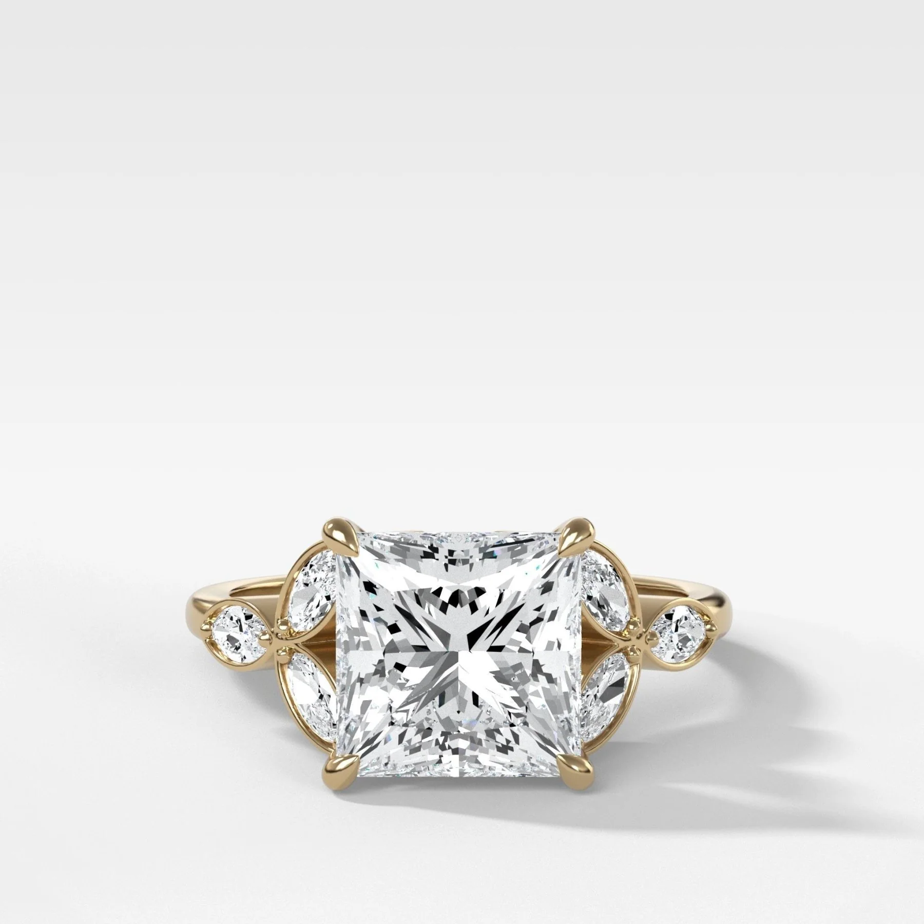 Laurel Engagement Ring With Princess Cut Diamond