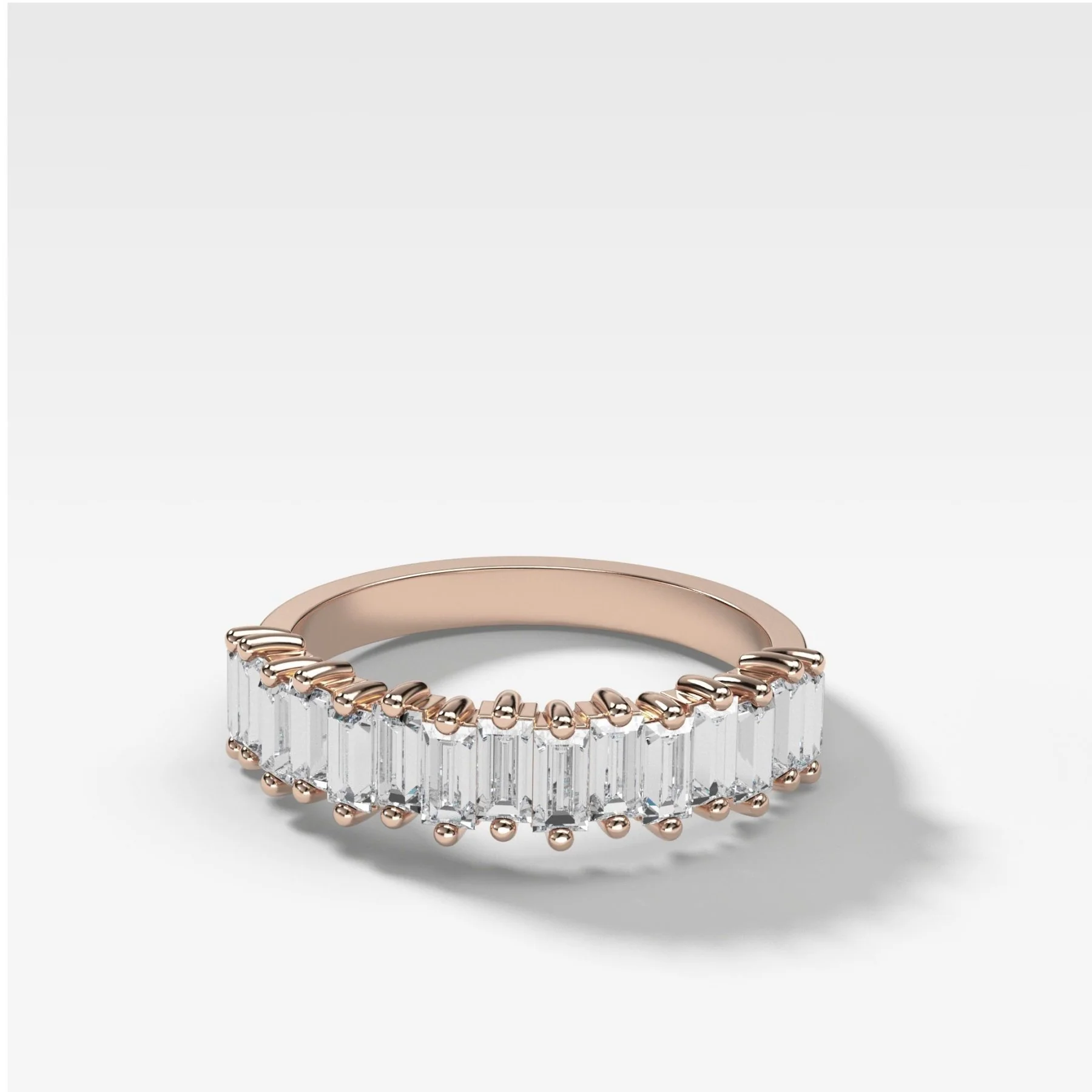 Midi Baguette Diamond Wedding Band - Image 3
