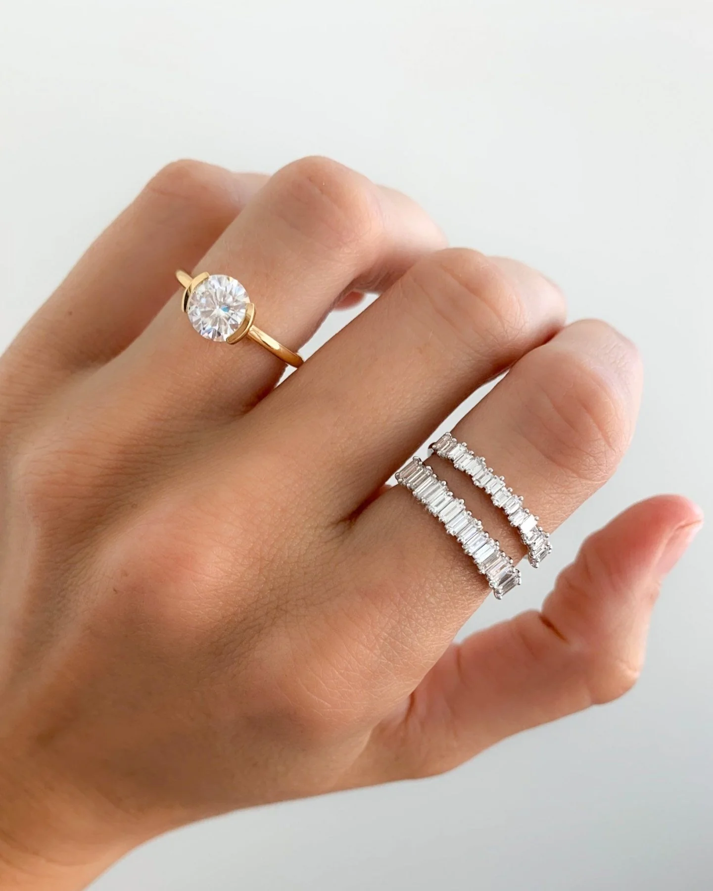 Midi Baguette Diamond Wedding Band - Image 5