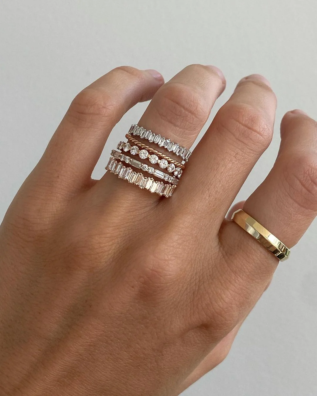 Midi Baguette Diamond Wedding Band - Image 6