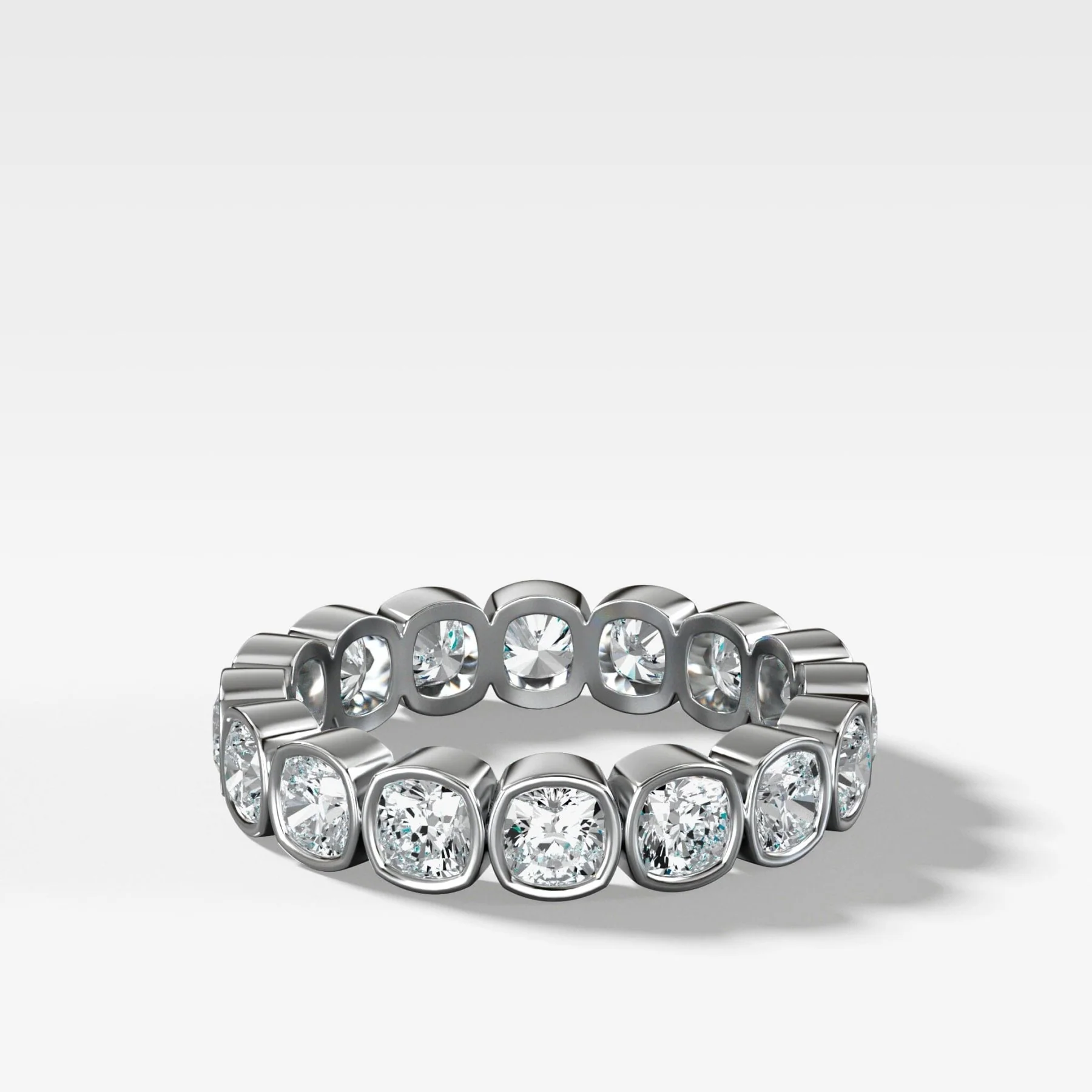 Midi Bezel Set Eternity Band With Cushion Cuts - Image 3