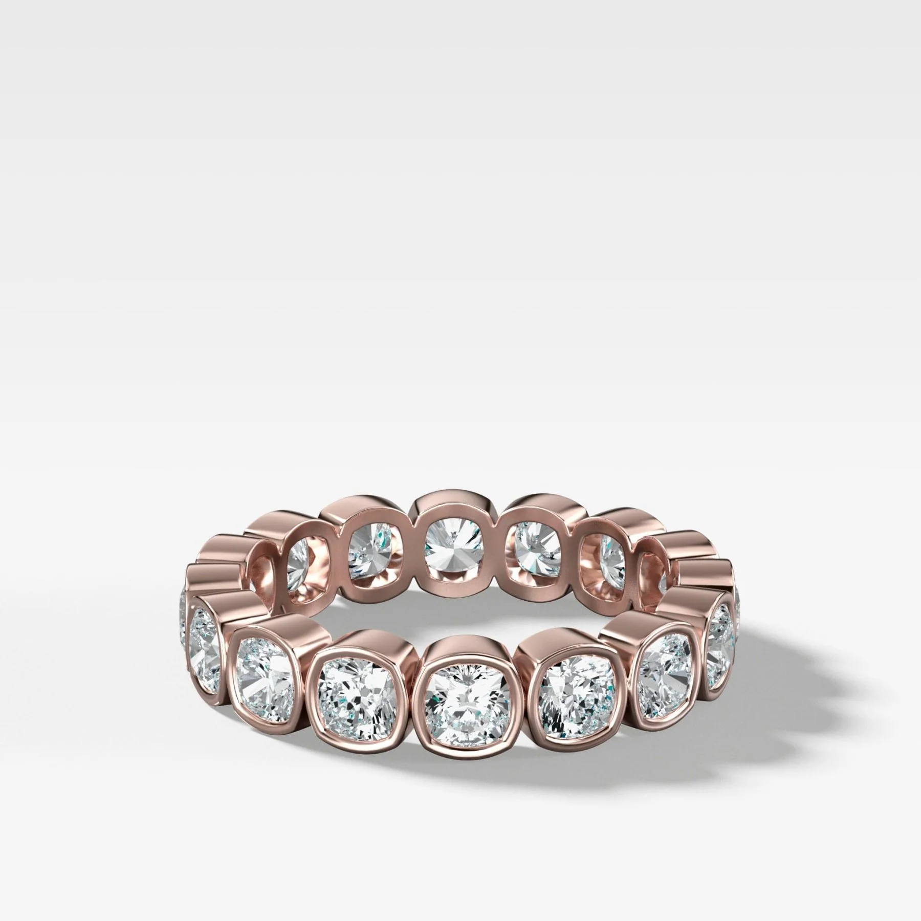 Midi Bezel Set Eternity Band With Cushion Cuts - Image 4