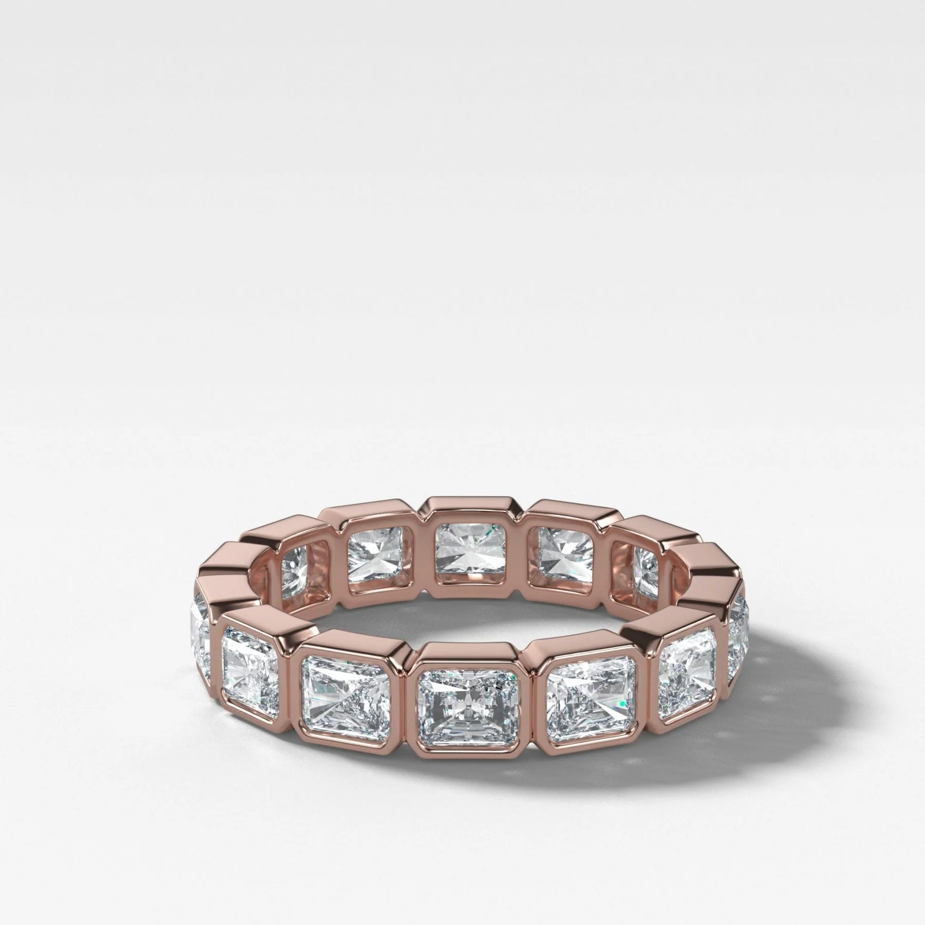 Midi Bezel Set Eternity Band With East West Radiant Cuts - Image 4