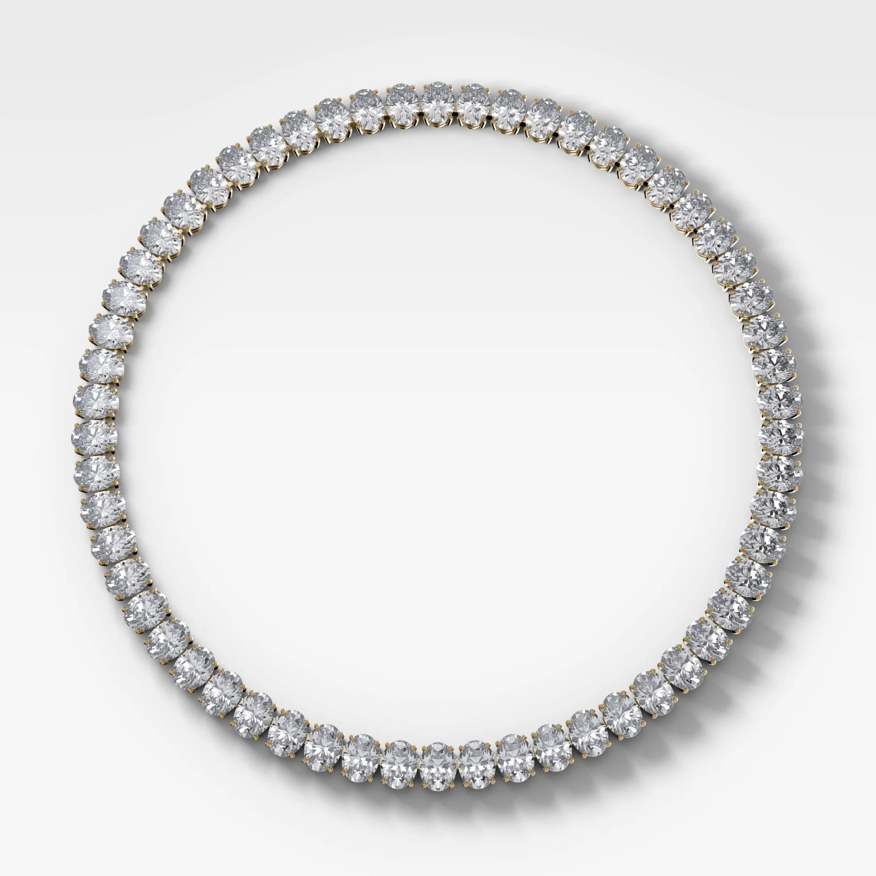 North South Oval Diamond Choker Necklace - Image 2