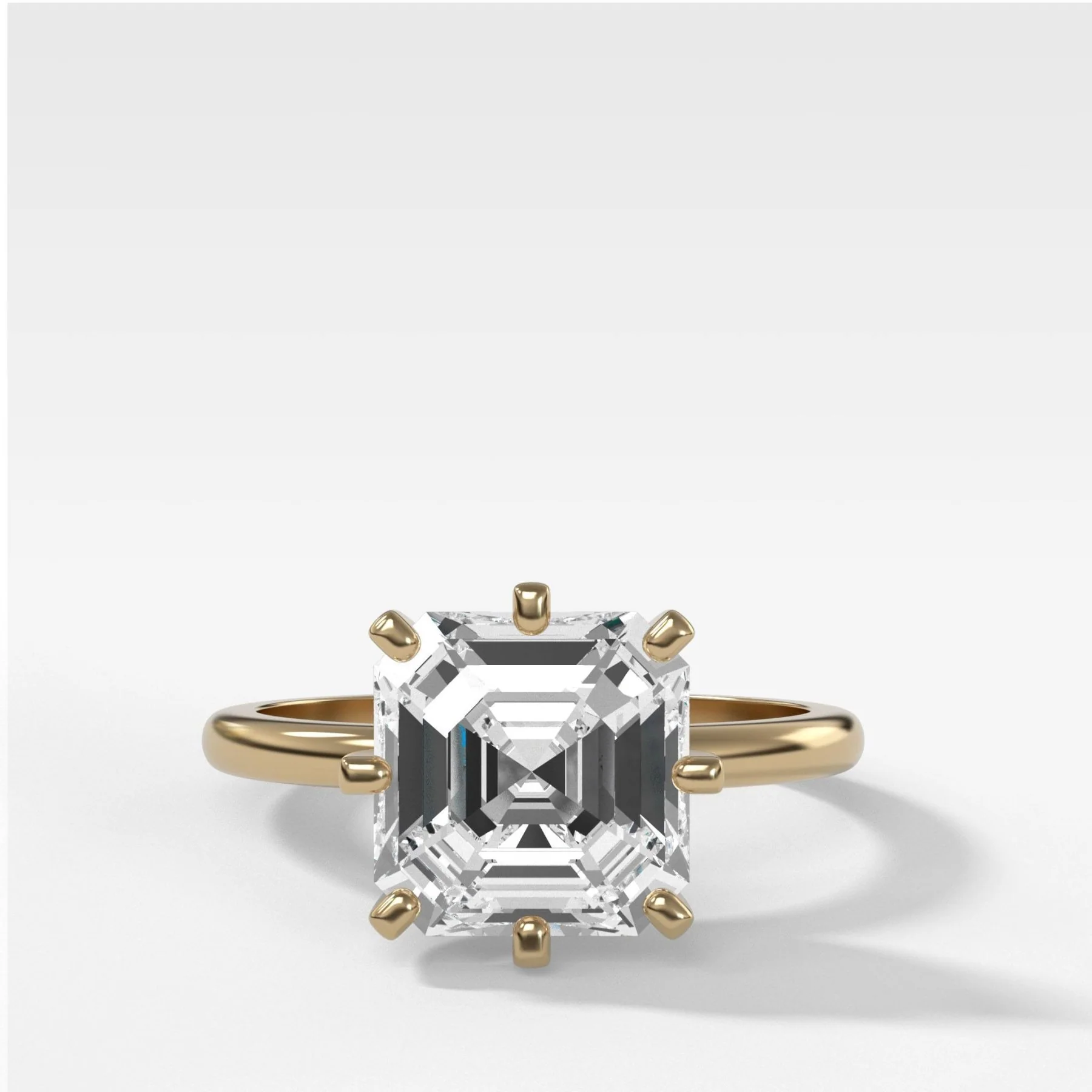 Nova Solitaire Engagement Ring With Asscher Cut Diamond
