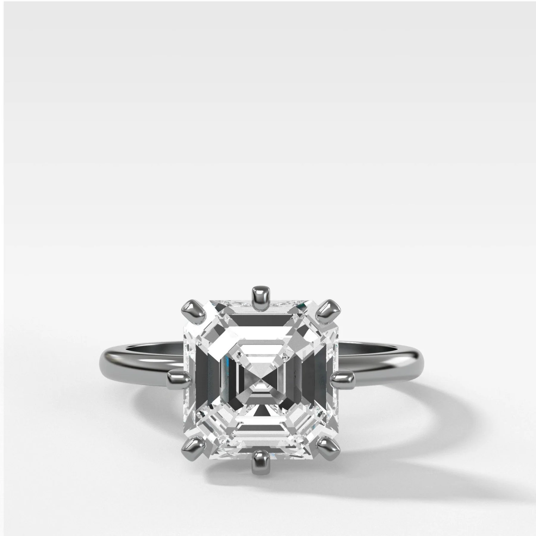 Nova Solitaire Engagement Ring With Asscher Cut Diamond - Image 3