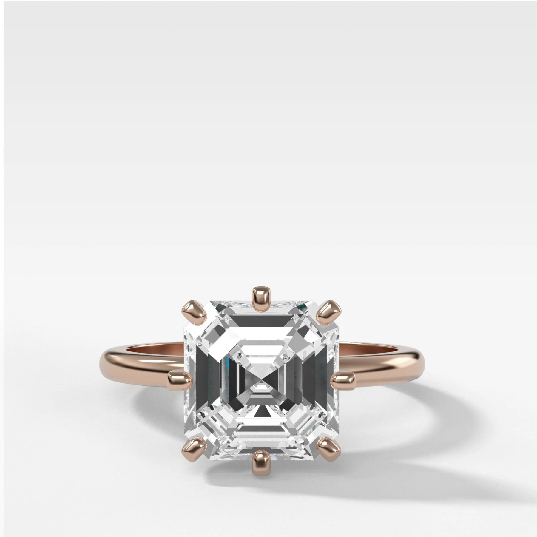 Nova Solitaire Engagement Ring With Asscher Cut Diamond - Image 4