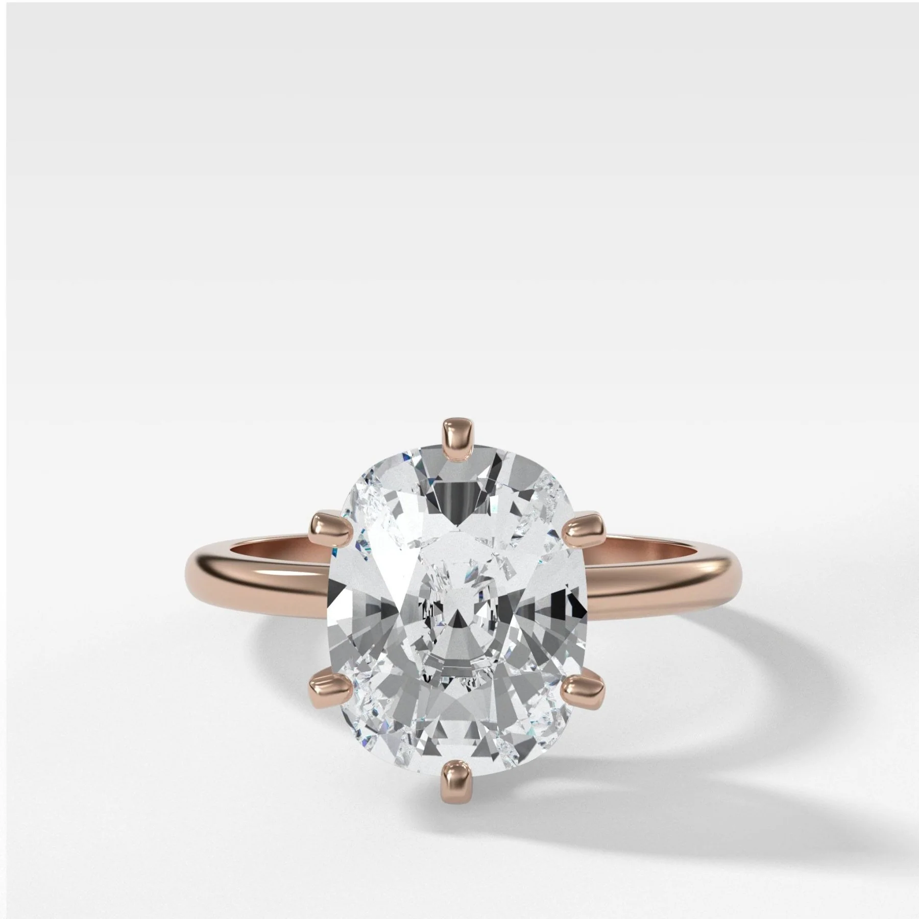 Nova Solitaire Engagement Ring With Elongated Cushion Cut Diamond - Image 4