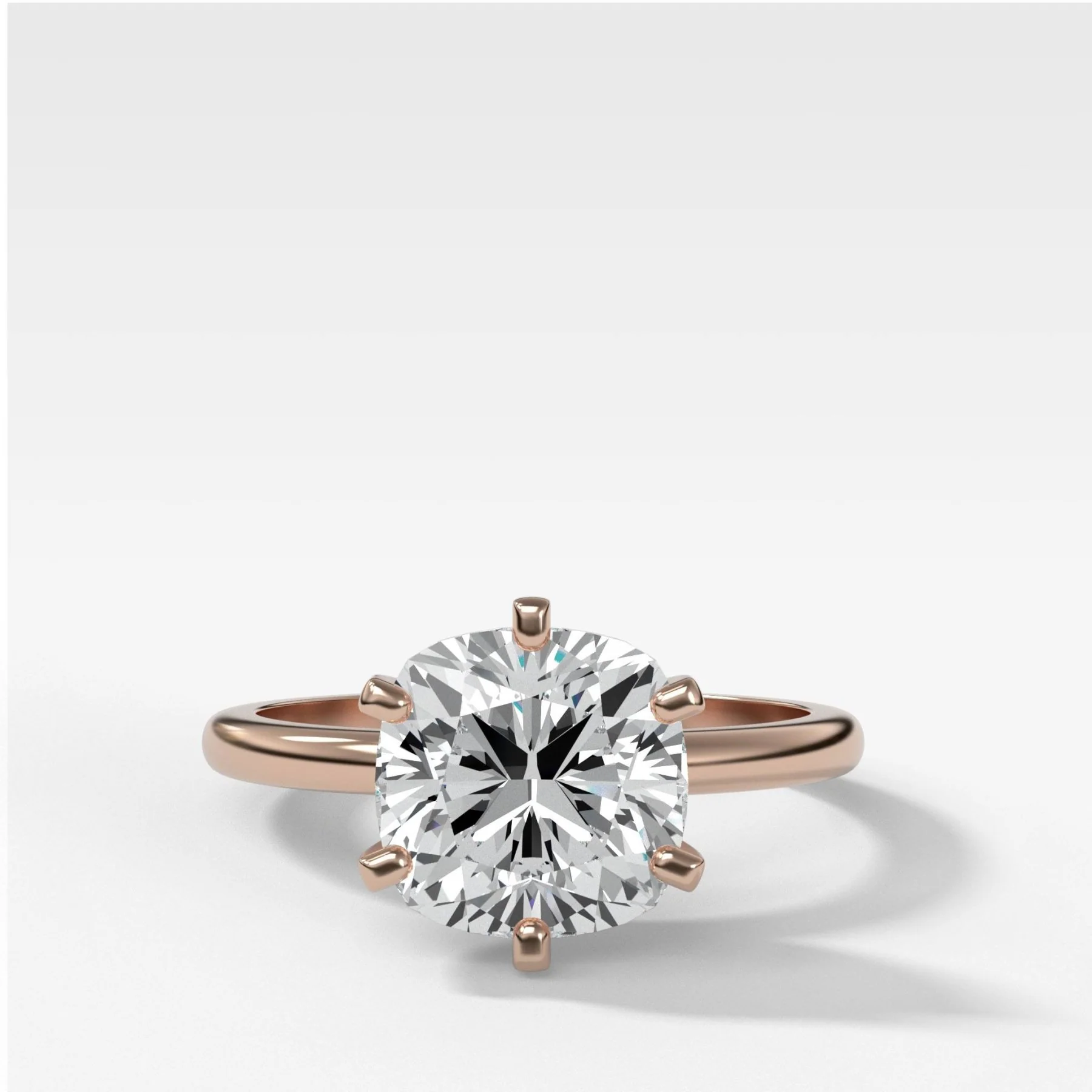 Nova Solitaire Engagement Ring With Cushion Cut Diamond - Image 3