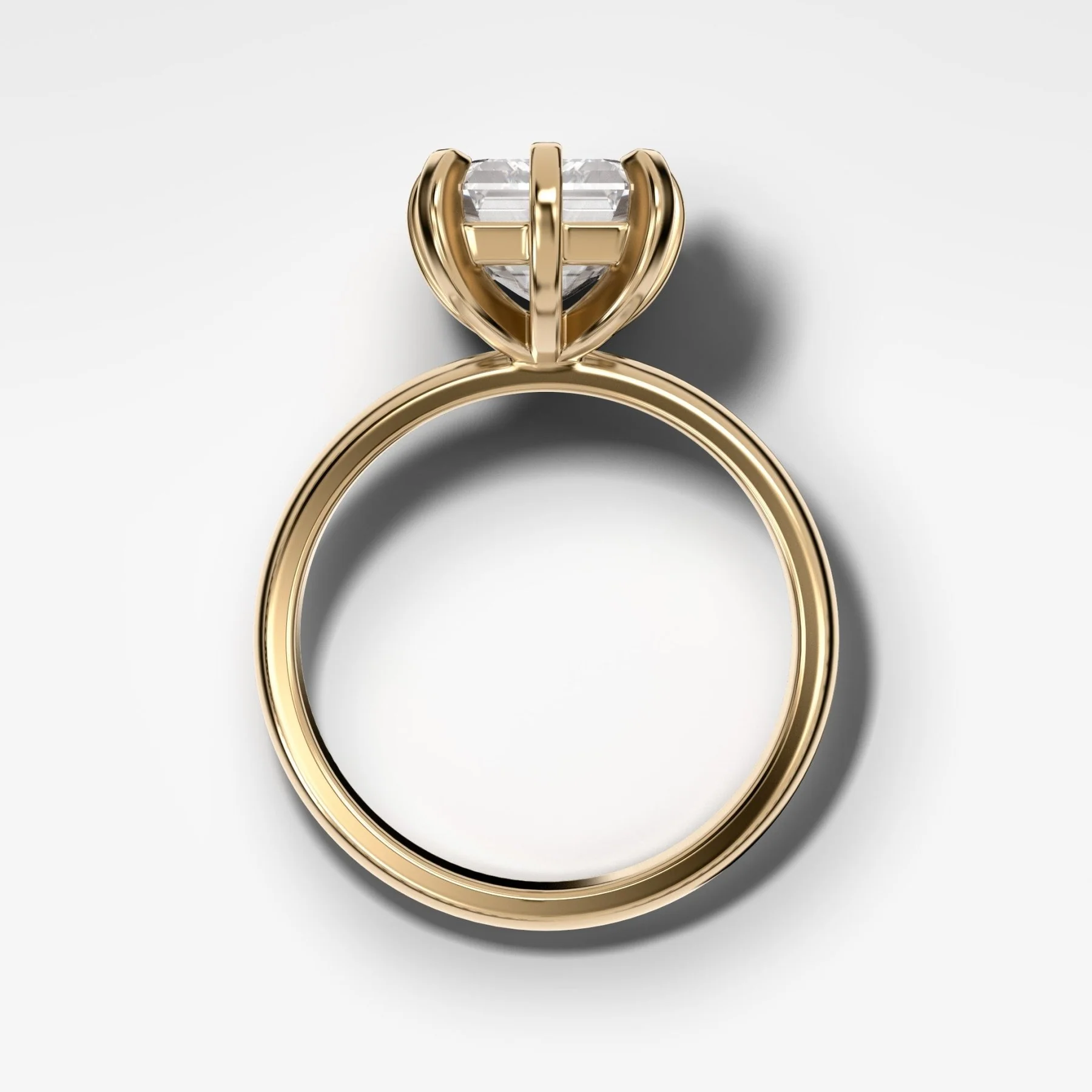 Nova Solitaire Engagement Ring With Emerald Cut Diamond - Image 2
