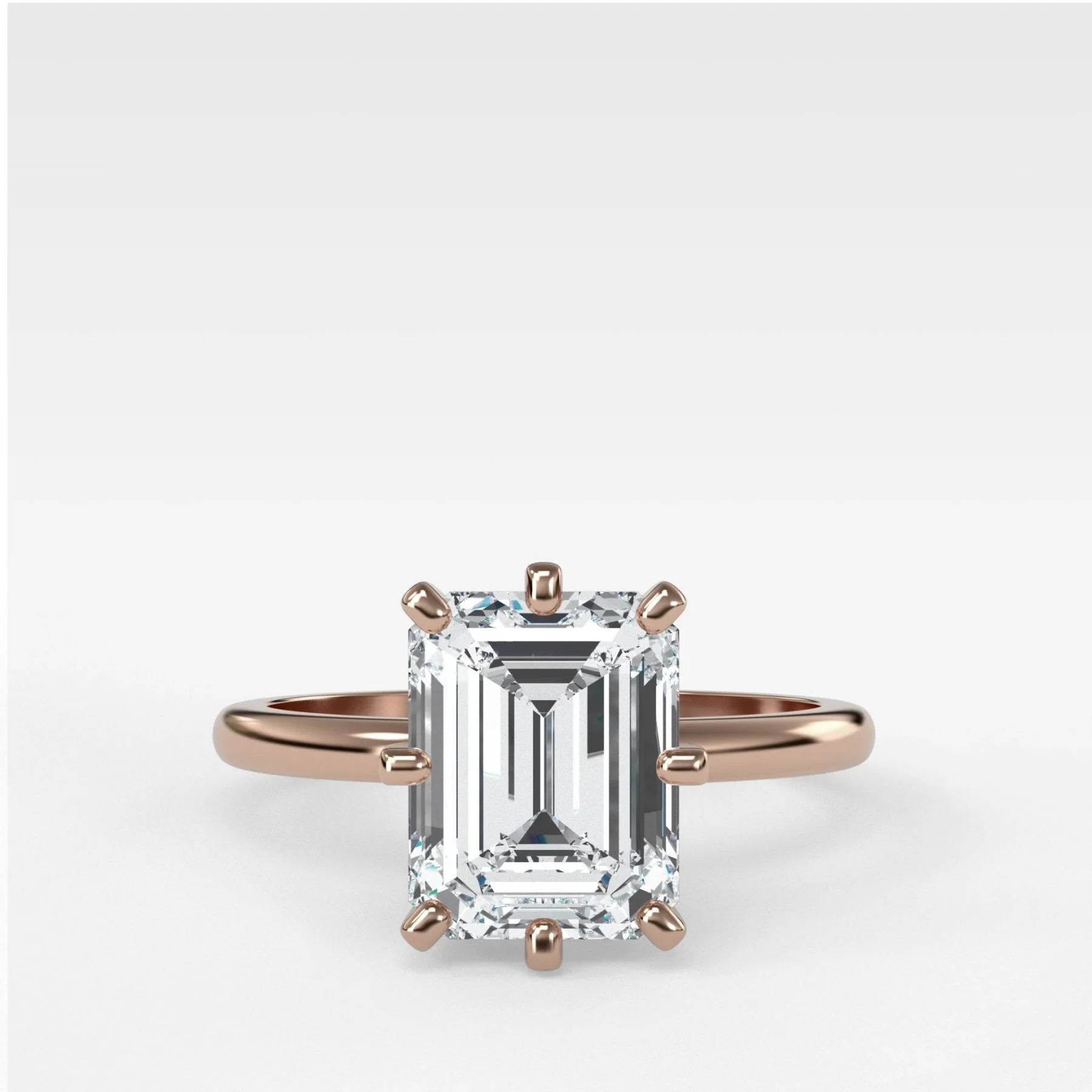 Nova Solitaire Engagement Ring With Emerald Cut Diamond - Image 4