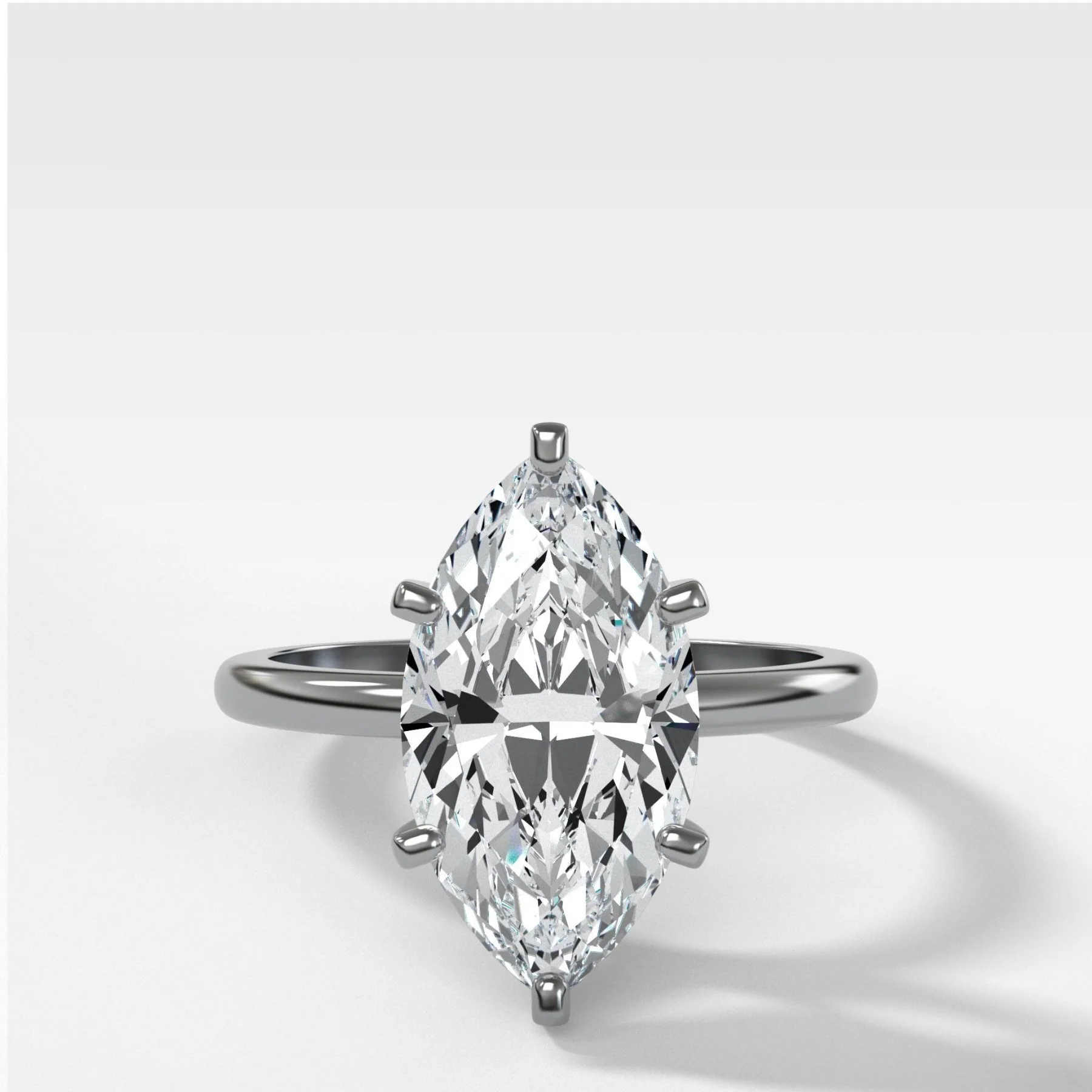 Nova Solitaire Engagement Ring With Marquise Cut Diamond - Image 3