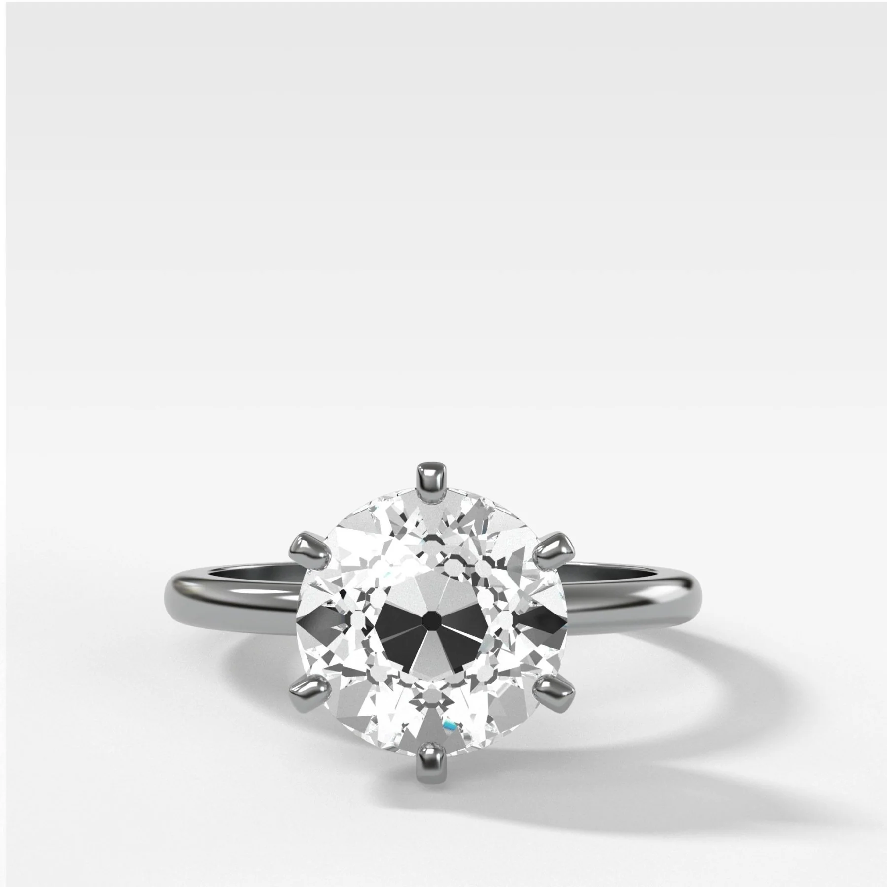 Nova Solitaire Engagement Ring With Old Euro Cut Diamond - Image 3