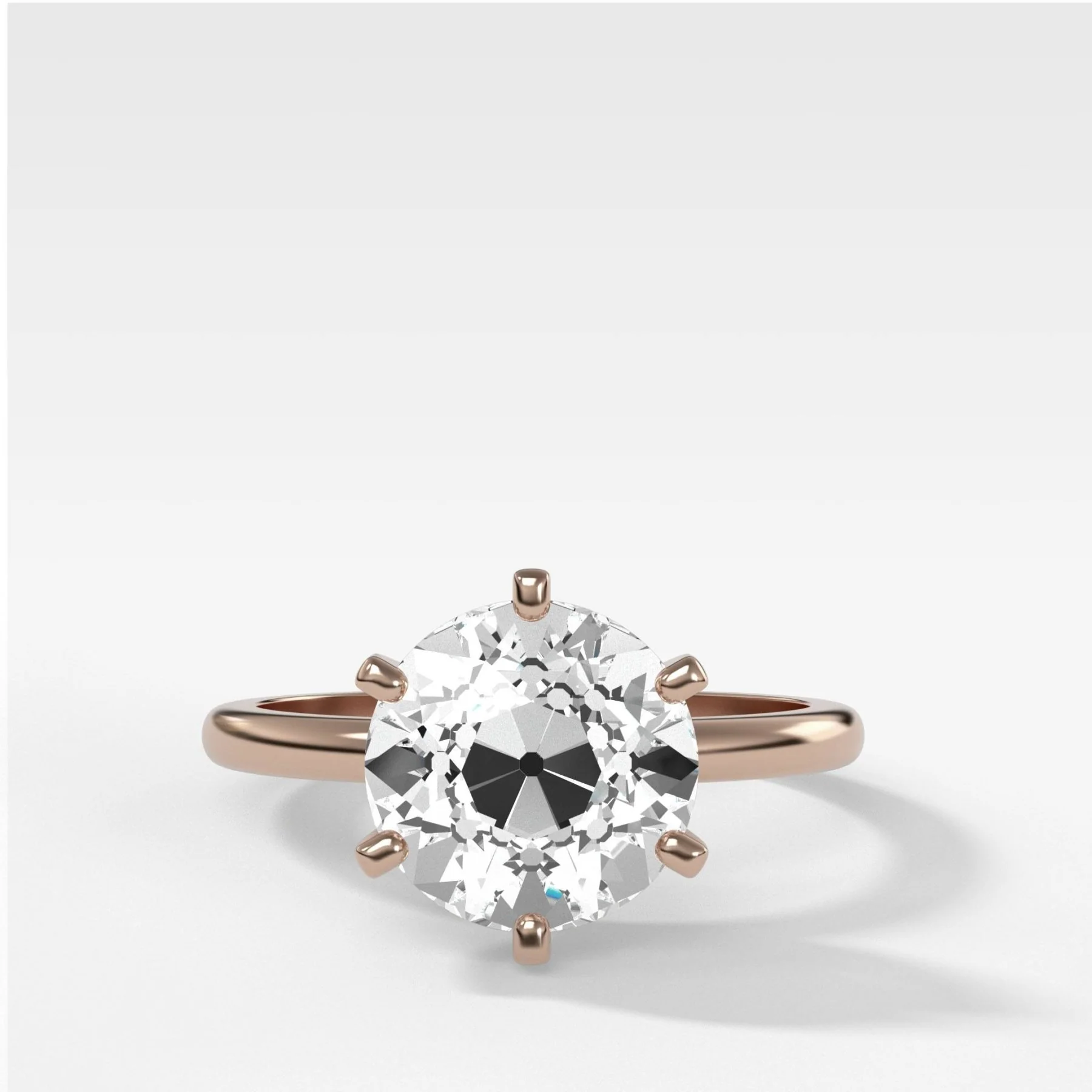 Nova Solitaire Engagement Ring With Old Euro Cut Diamond - Image 4