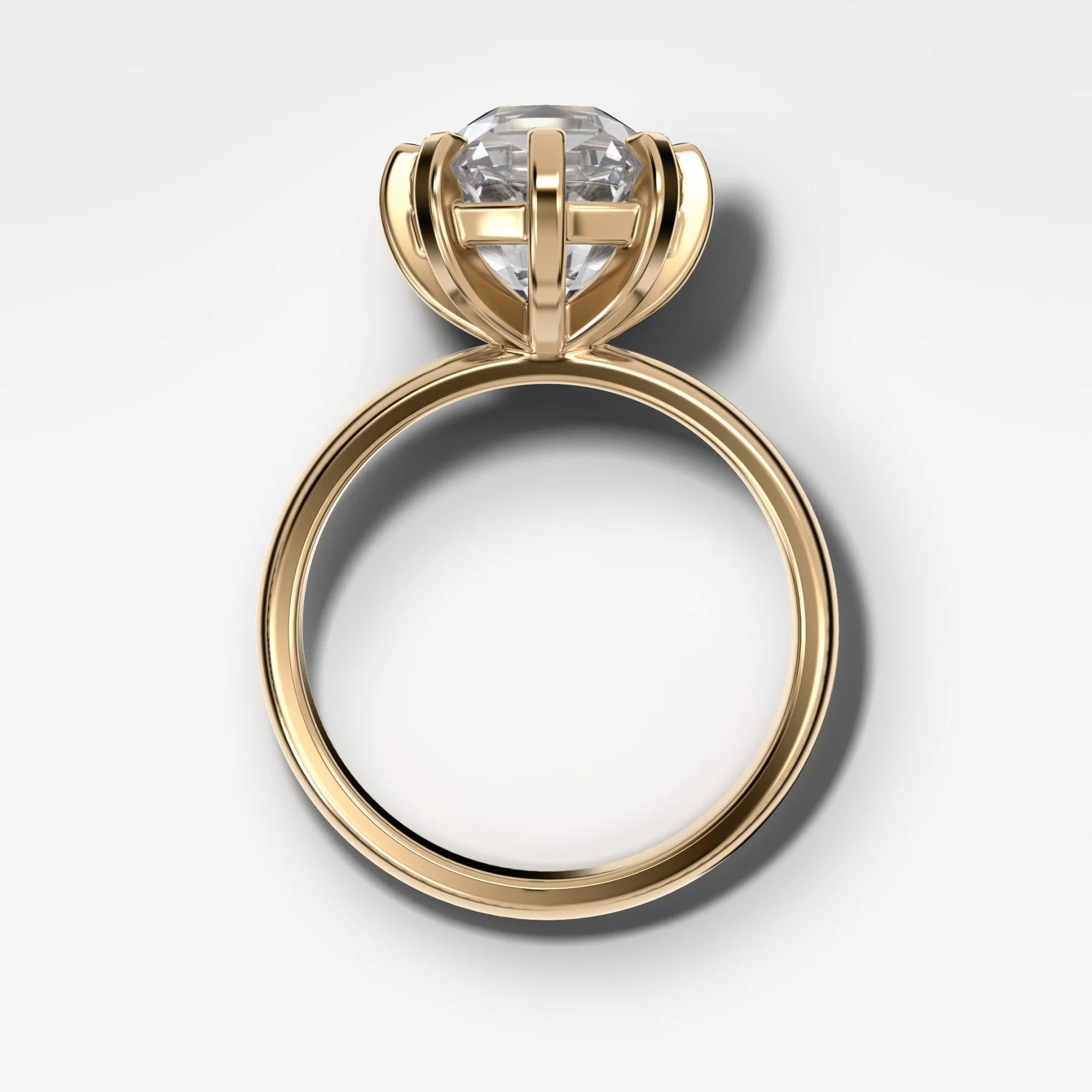 Nova Solitaire Engagement Ring With Old Mine Cut Diamond - Image 2
