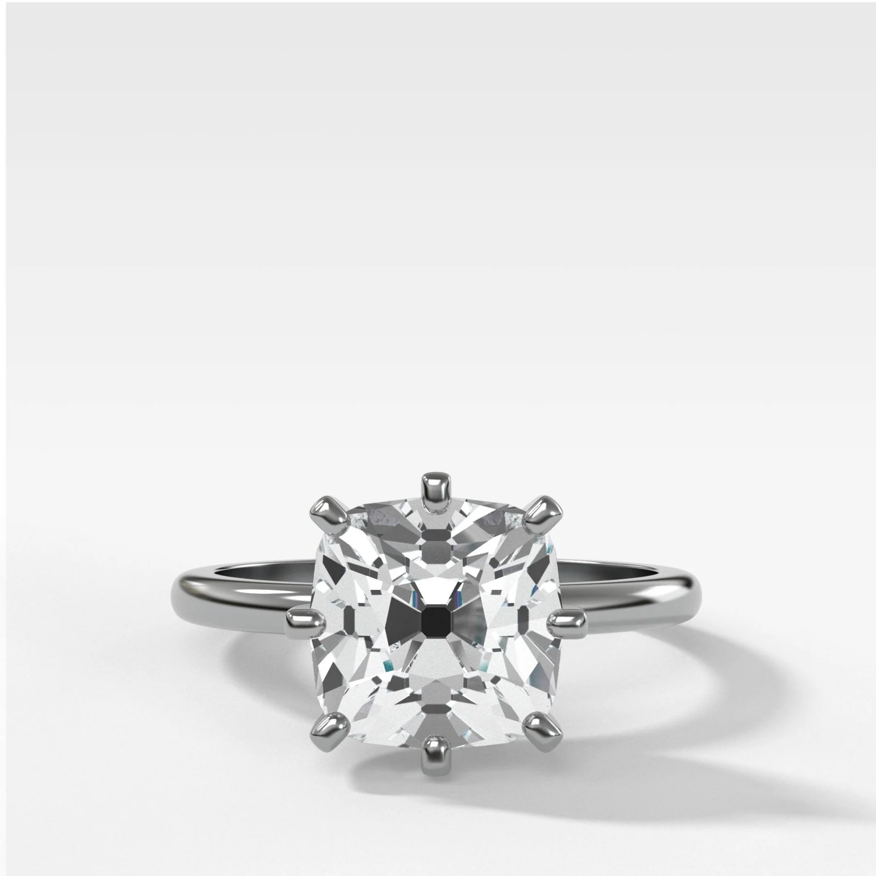 Nova Solitaire Engagement Ring With Old Mine Cut Diamond - Image 3