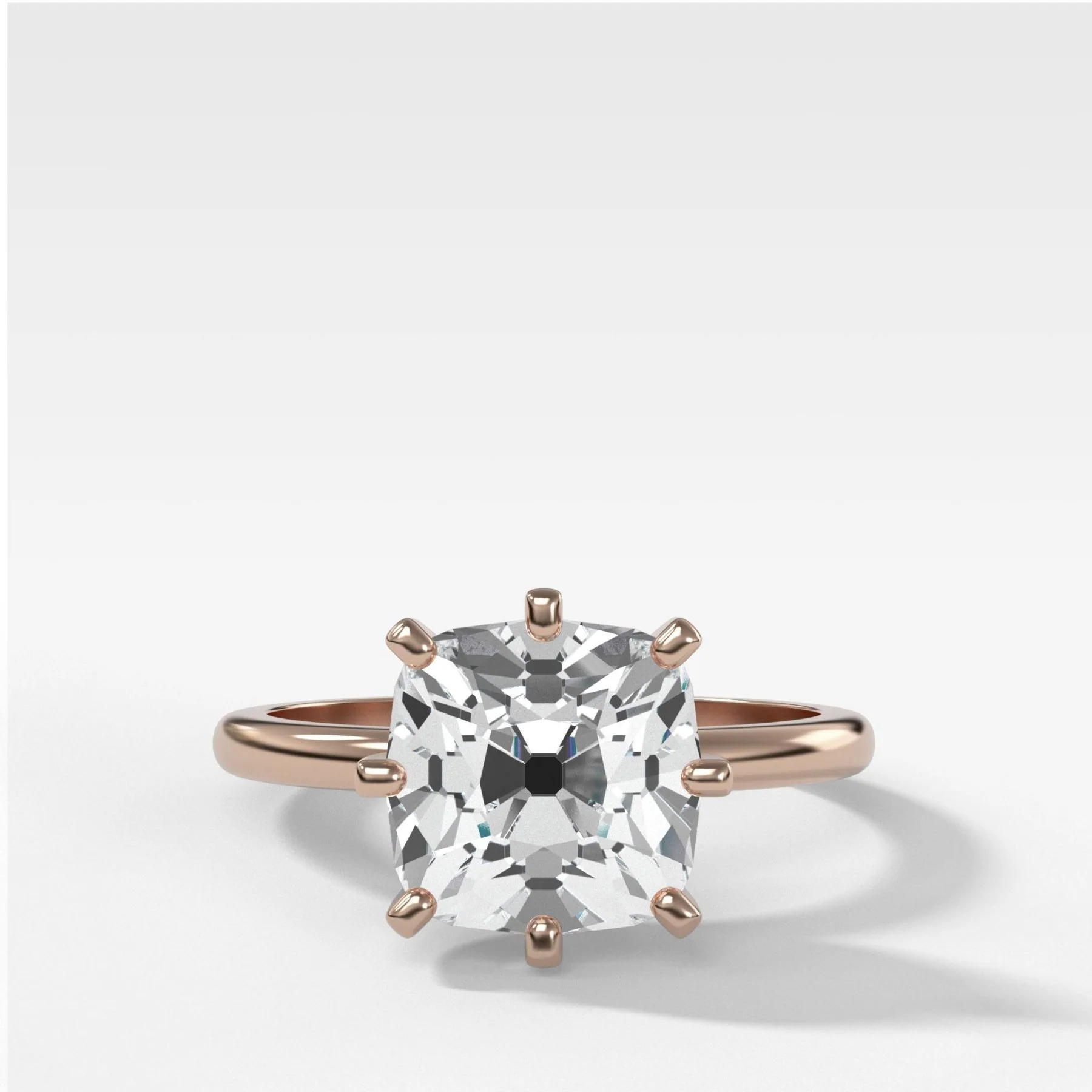 Nova Solitaire Engagement Ring With Old Mine Cut Diamond - Image 4