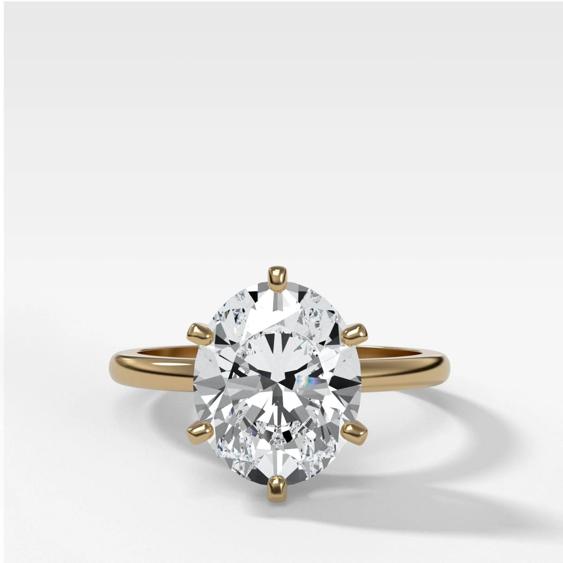 Nova Solitaire Engagement Ring With Oval Cut Diamond