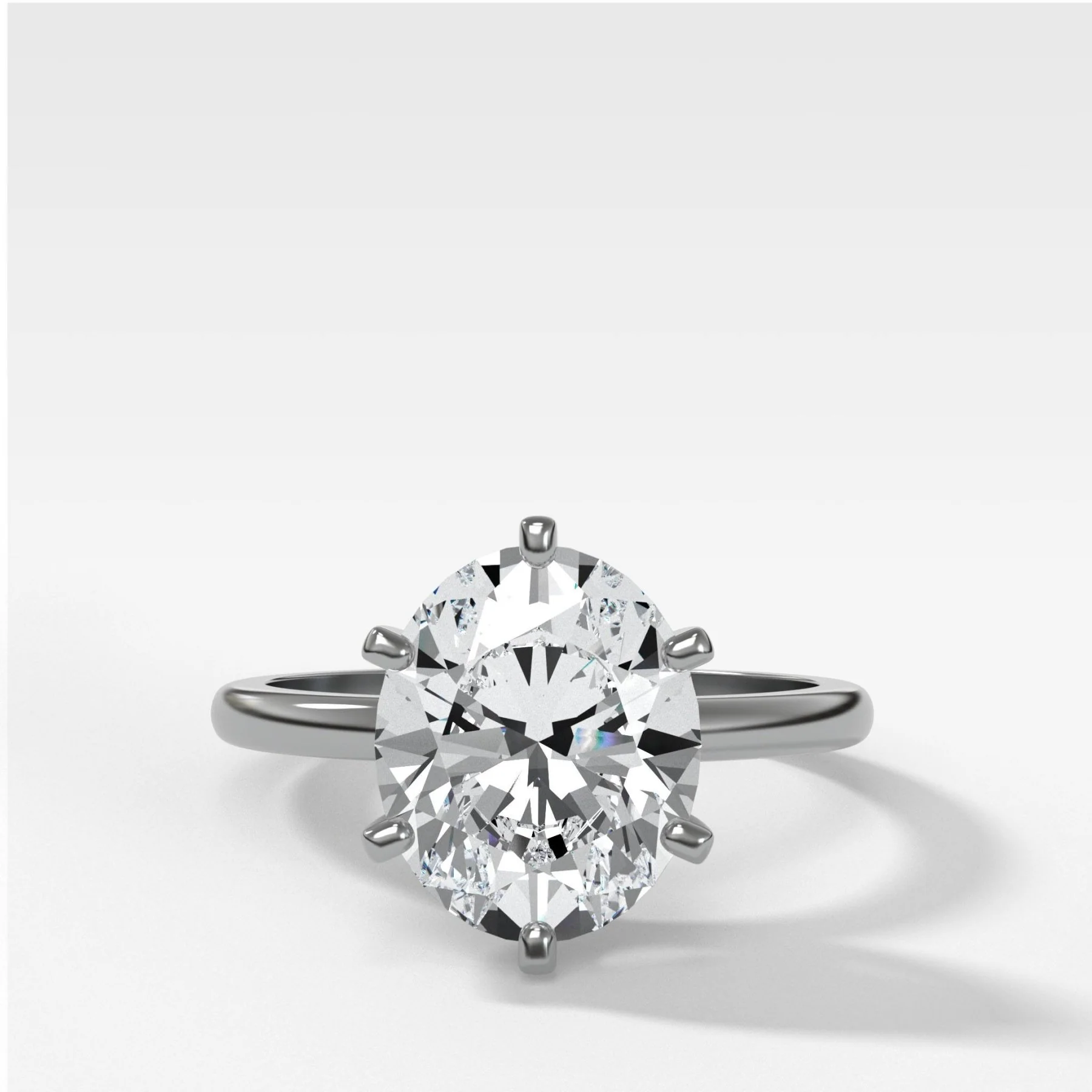 Nova Solitaire Engagement Ring With Oval Cut Diamond - Image 3