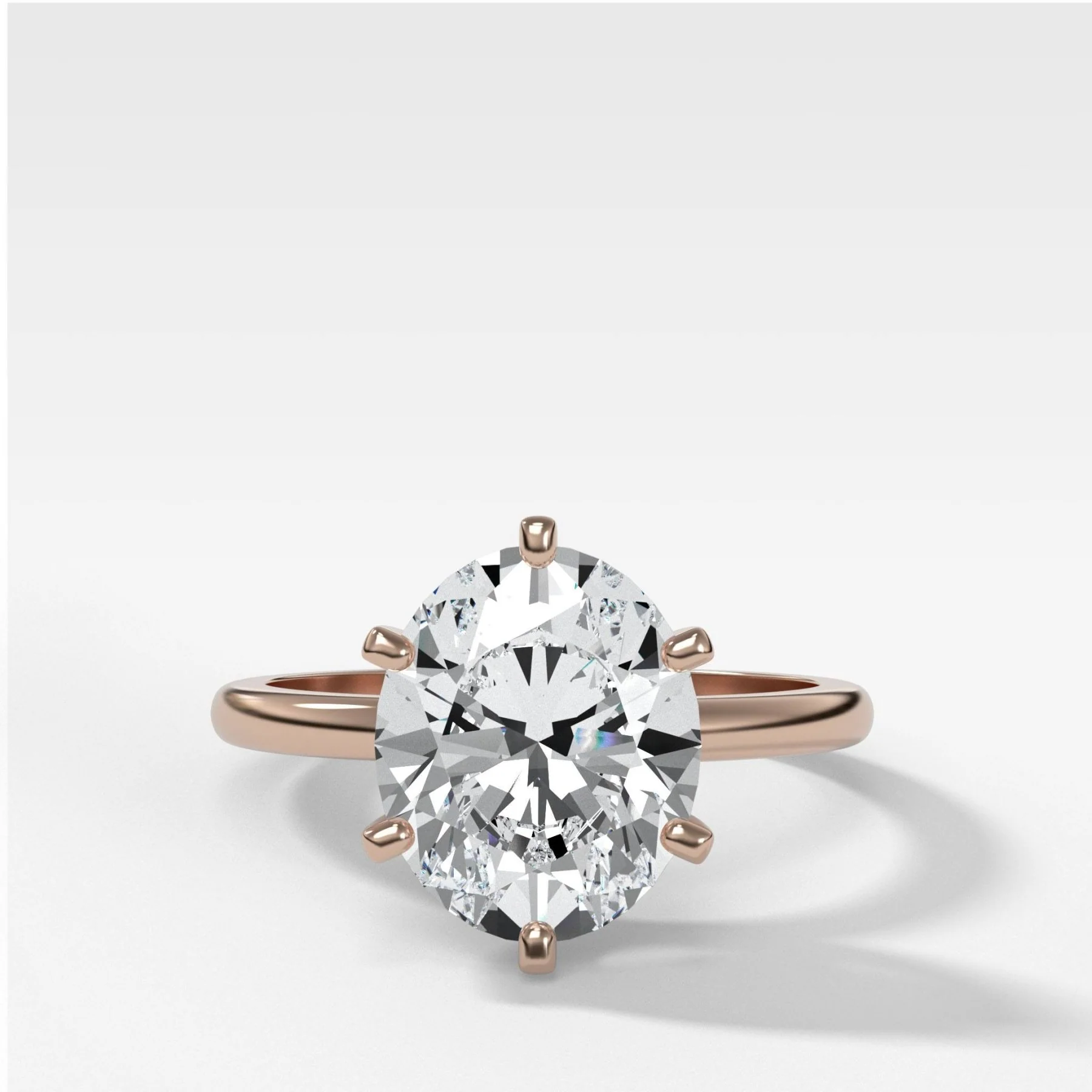 Nova Solitaire Engagement Ring With Oval Cut Diamond - Image 4