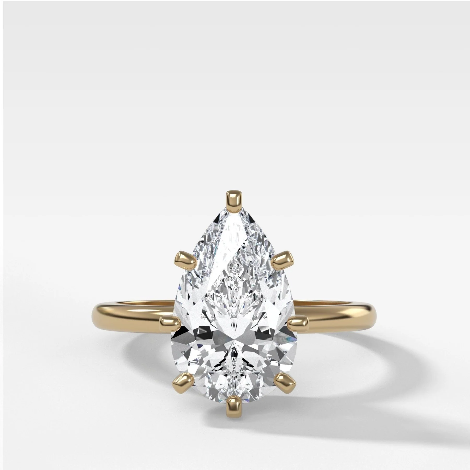 Nova Solitaire Engagement Ring With Pear Cut Diamond