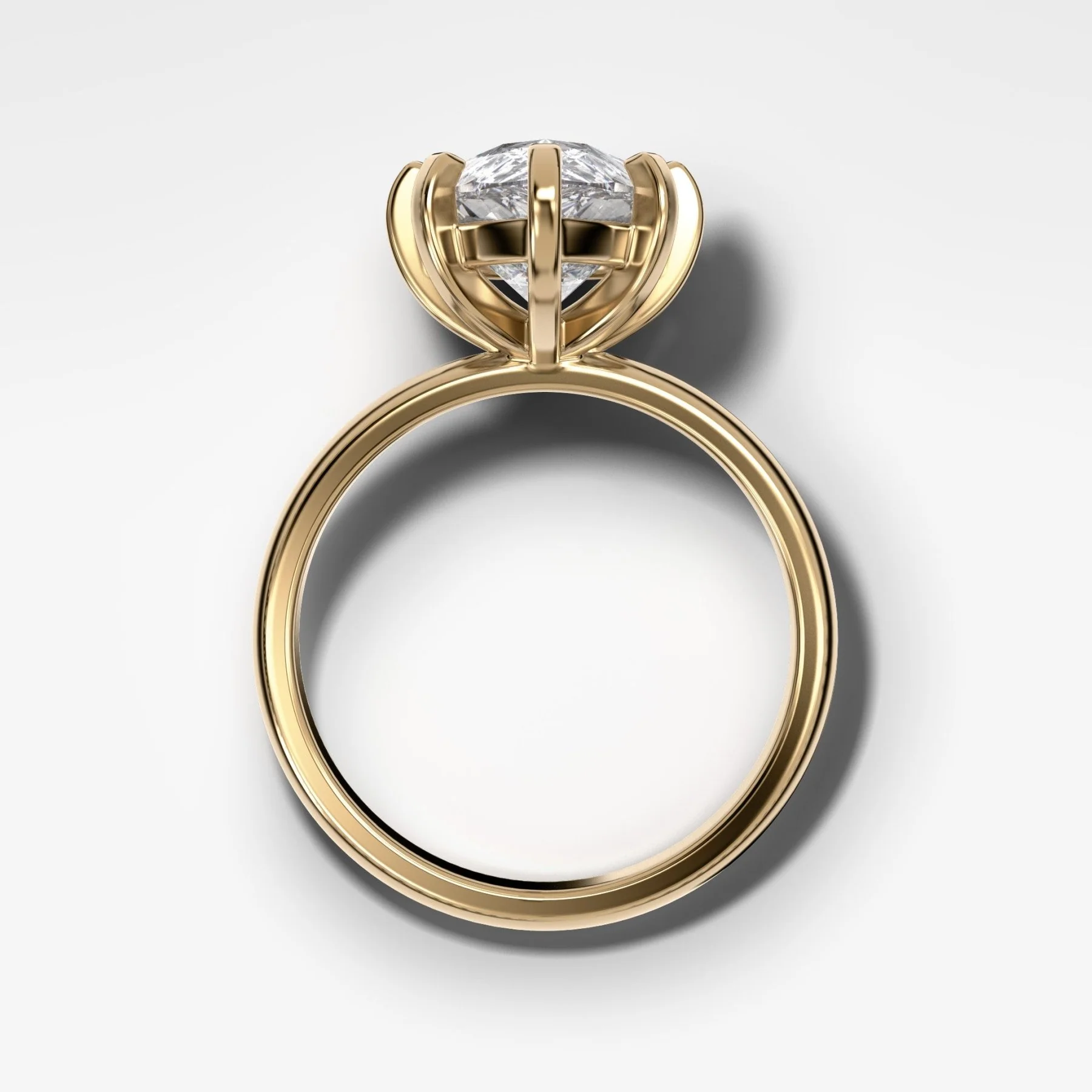 Nova Solitaire Engagement Ring With Pear Cut Diamond - Image 2