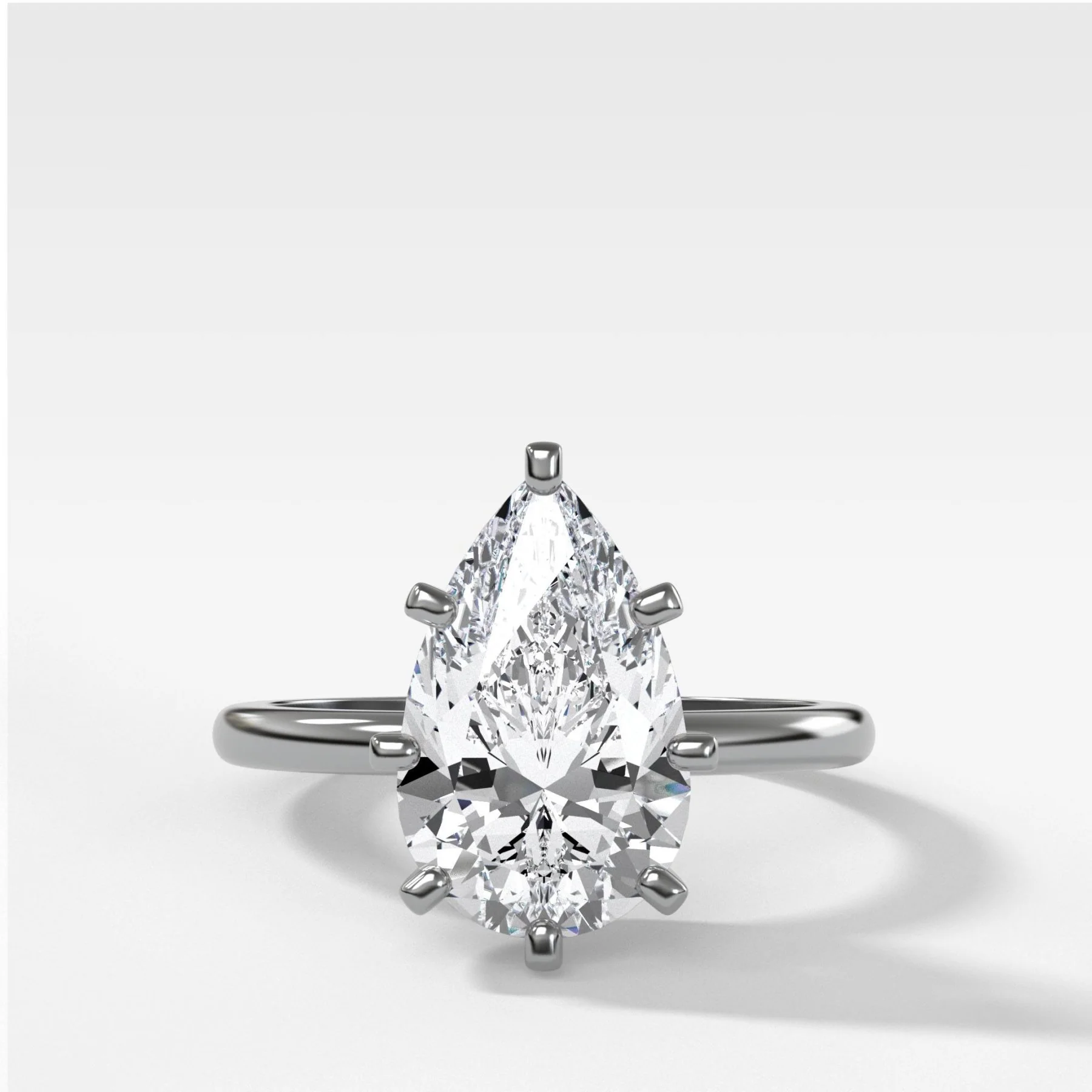 Nova Solitaire Engagement Ring With Pear Cut Diamond - Image 4