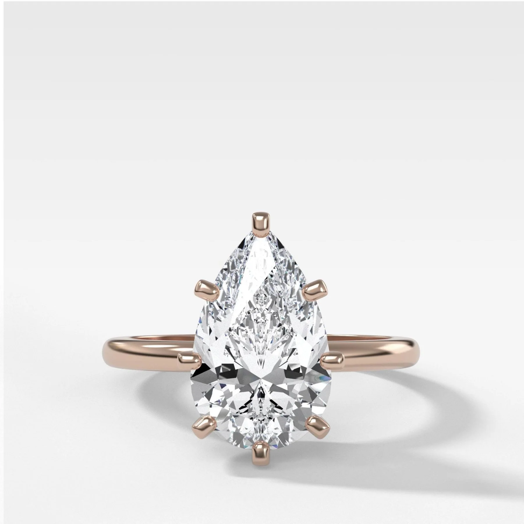 Nova Solitaire Engagement Ring With Pear Cut Diamond - Image 5