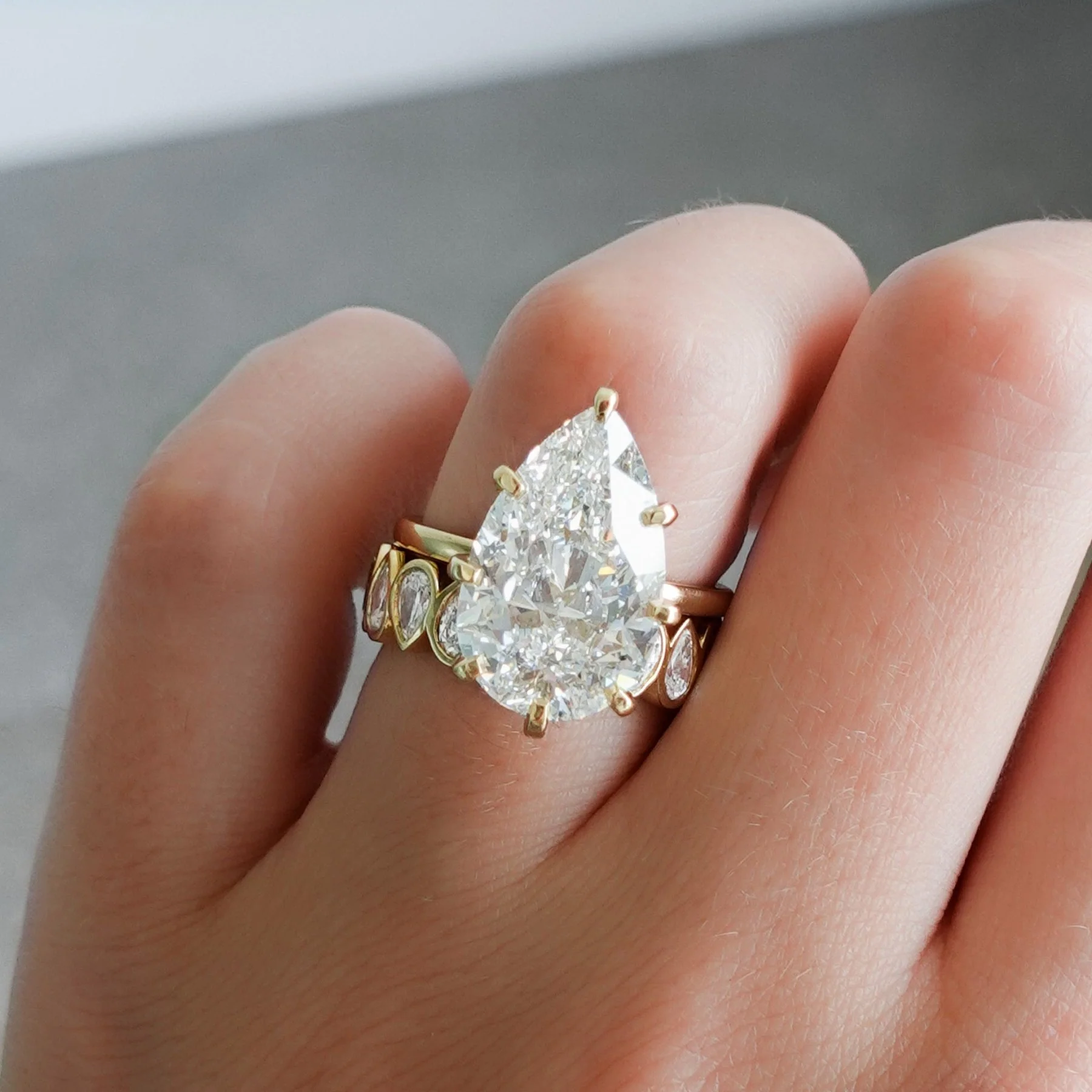 Nova Solitaire Engagement Ring With Pear Cut Diamond - Image 6