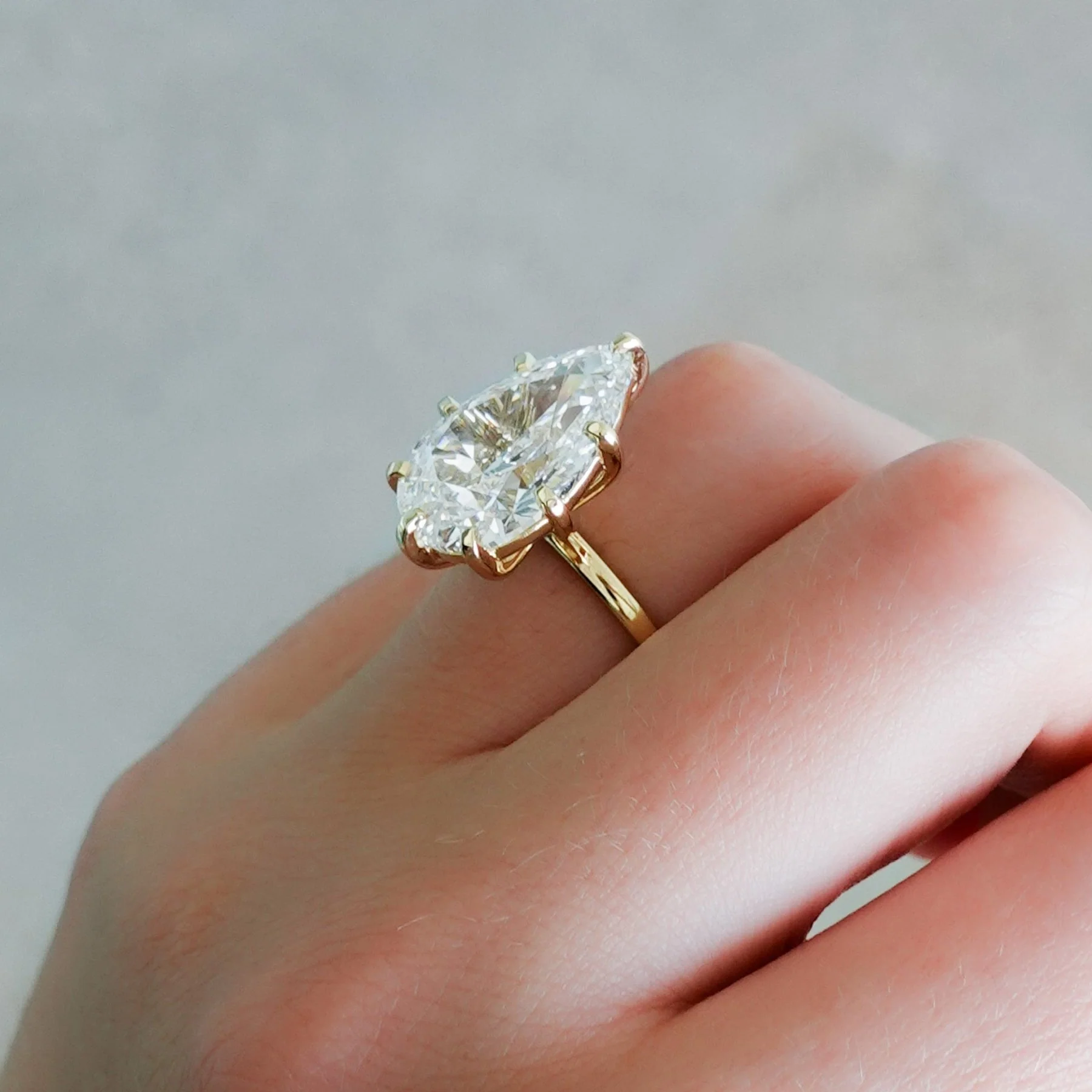 Nova Solitaire Engagement Ring With Pear Cut Diamond - Image 7