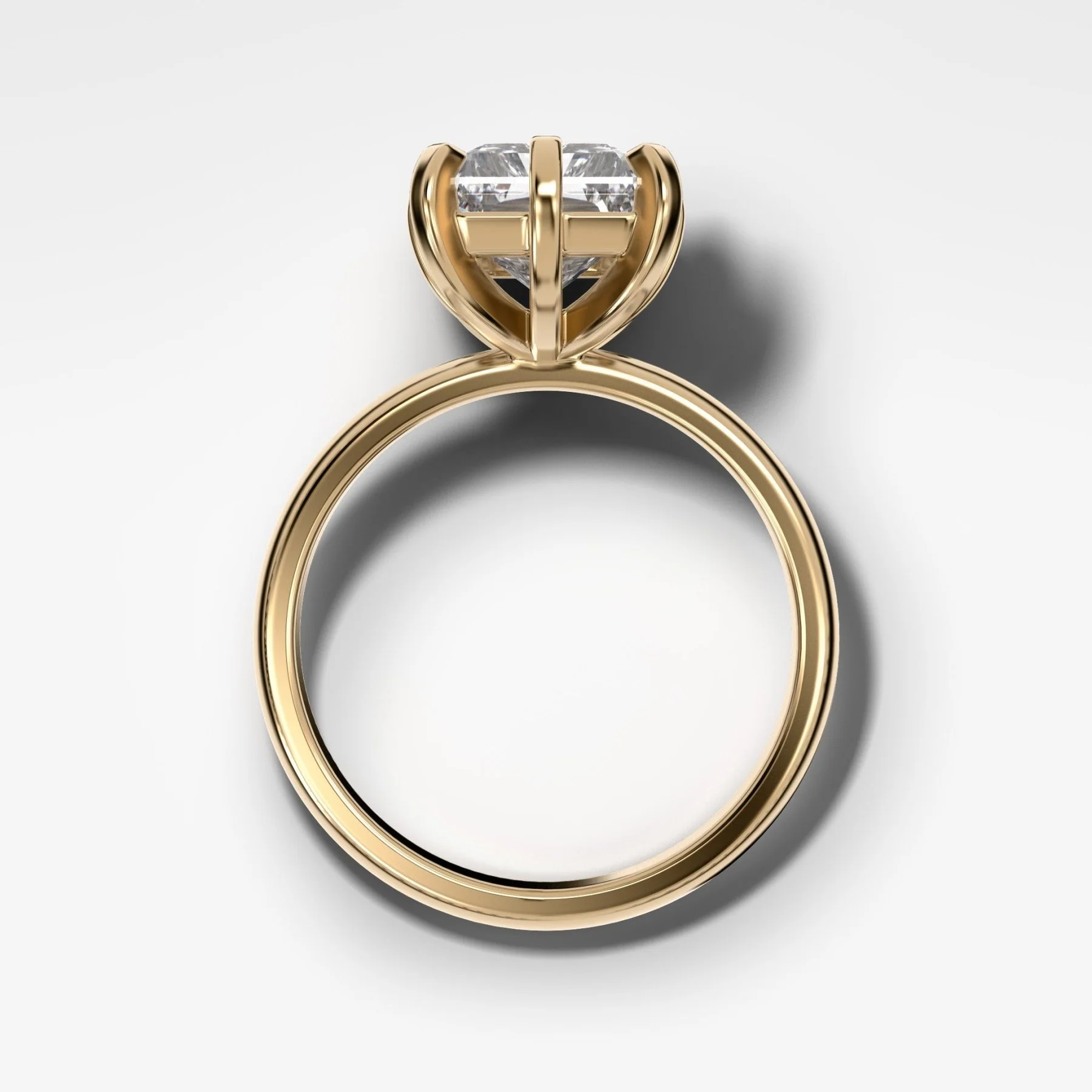 Nova Solitaire Engagement Ring With Elongated Radiant Cut Diamond - Image 2
