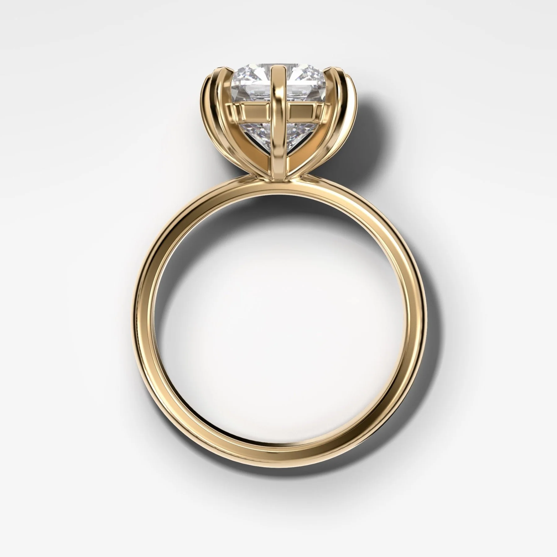 Nova Solitaire Engagement Ring With Radiant Square Cut Diamond - Image 2