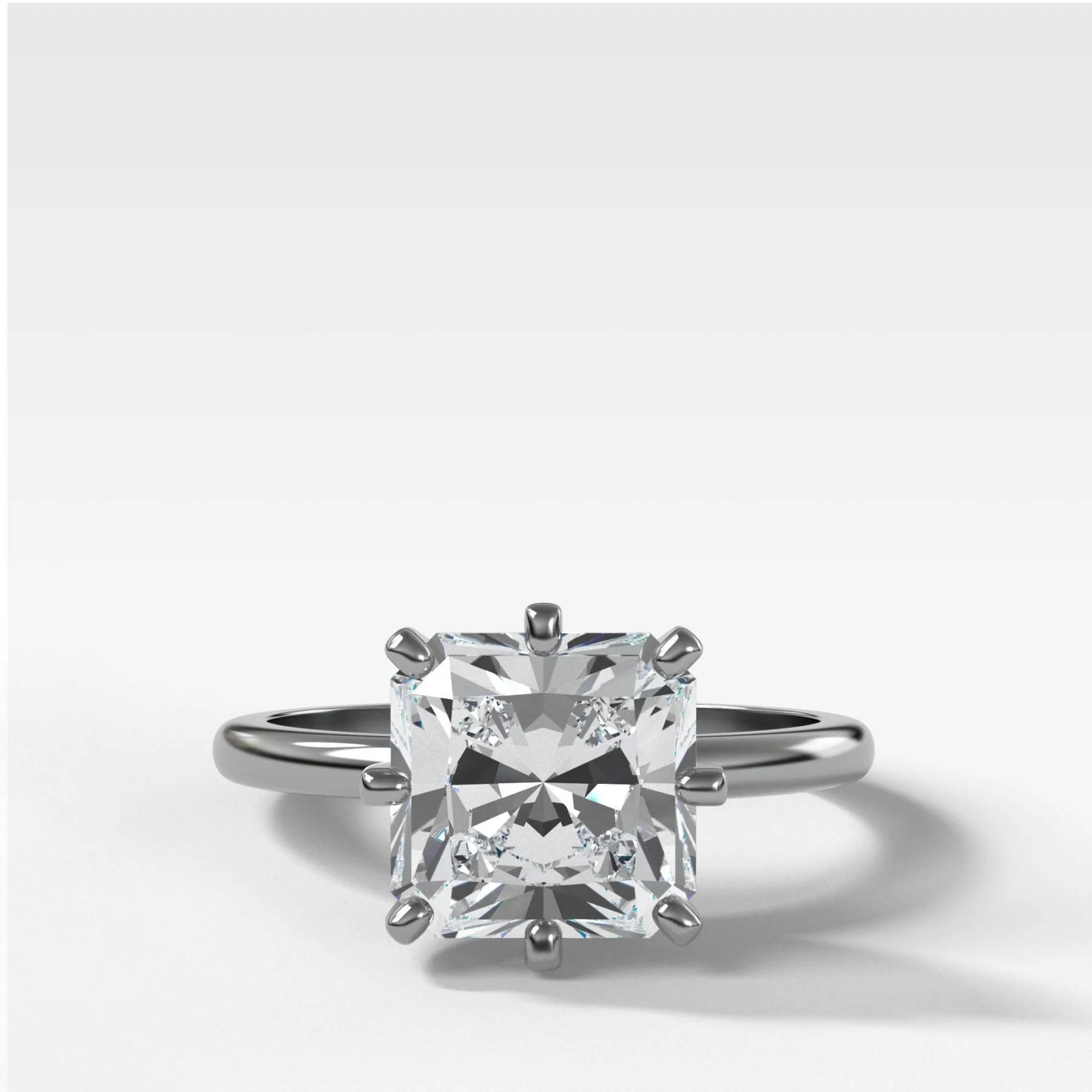 Nova Solitaire Engagement Ring With Radiant Square Cut Diamond - Image 4
