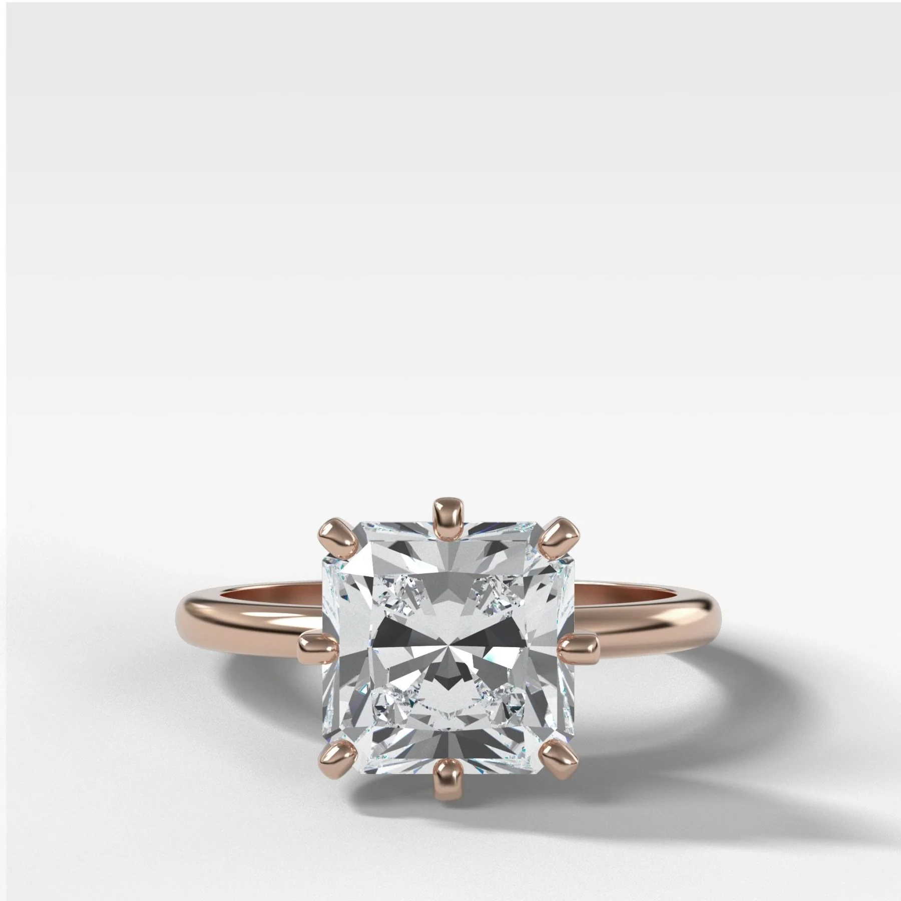 Nova Solitaire Engagement Ring With Radiant Square Cut Diamond - Image 5