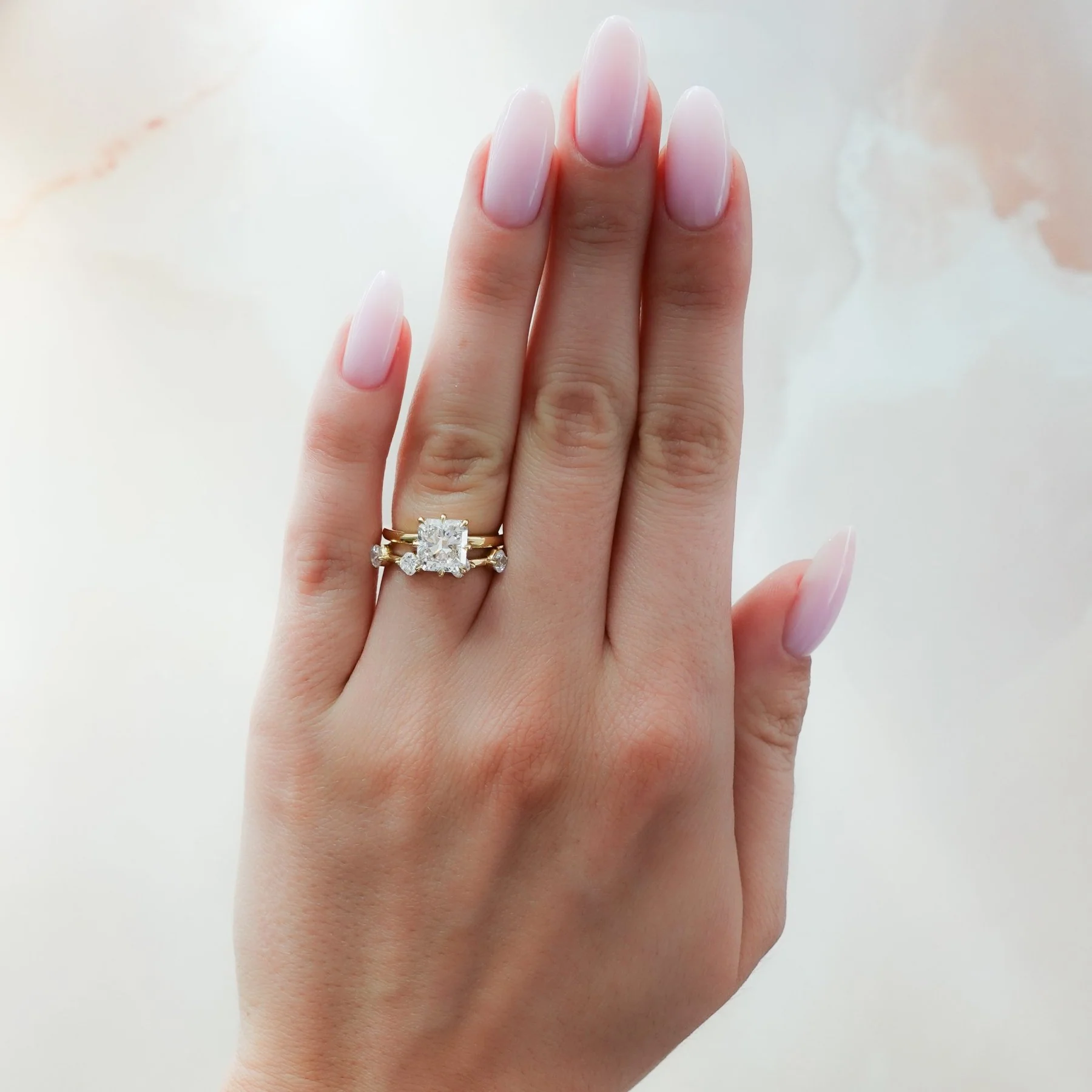 Nova Solitaire Engagement Ring With Radiant Square Cut Diamond - Image 7