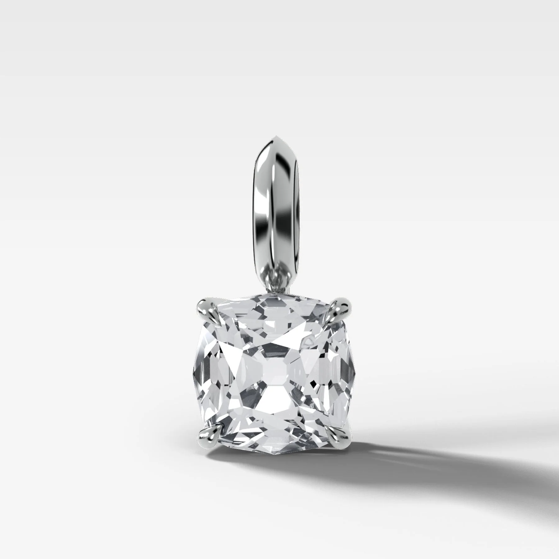 Classic Old Mine Attachable Diamond Pendant - Image 3